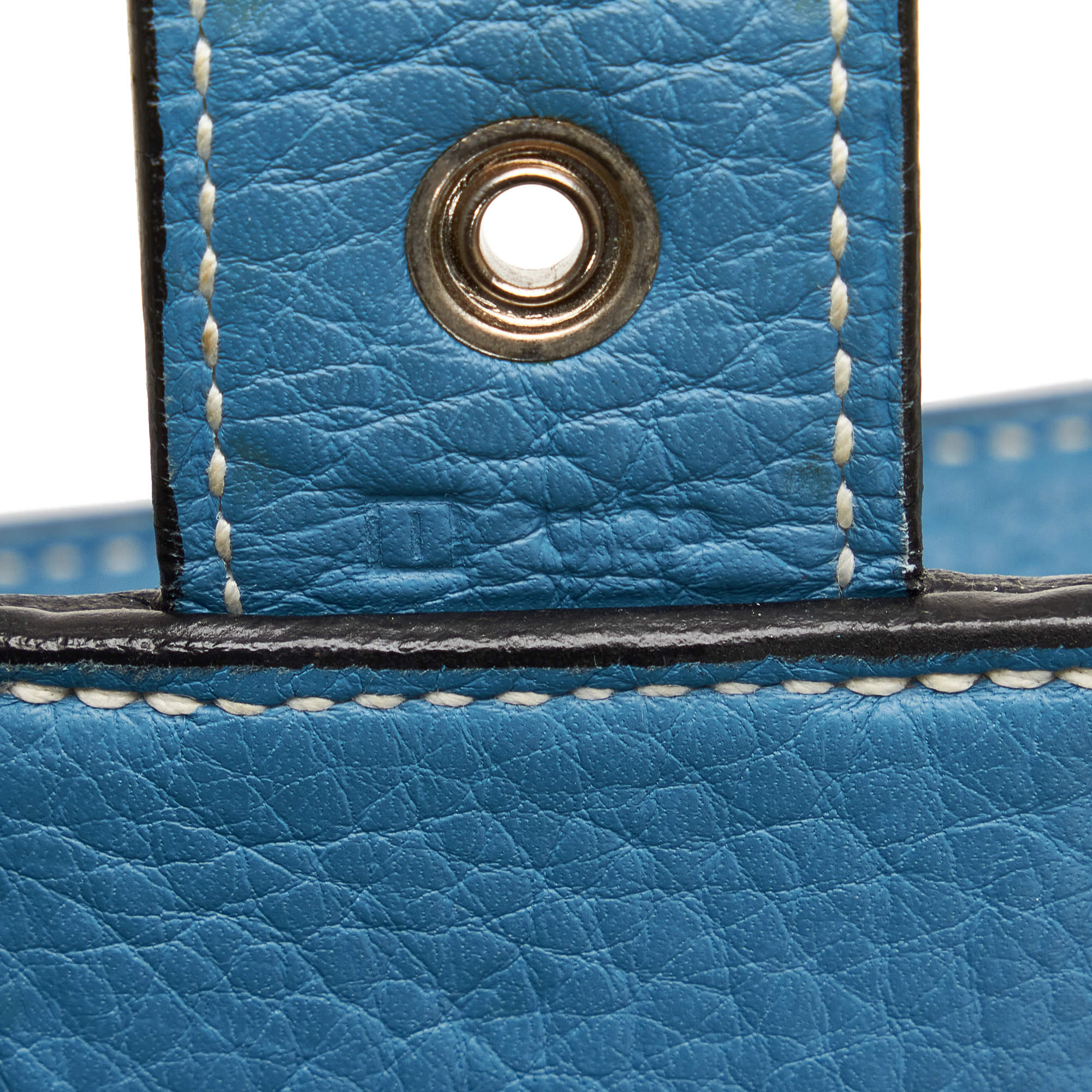 Hermes Sac A Depeches 27 Bag / Briefcase Limited Edition HSS Blue Nuit /  Etain