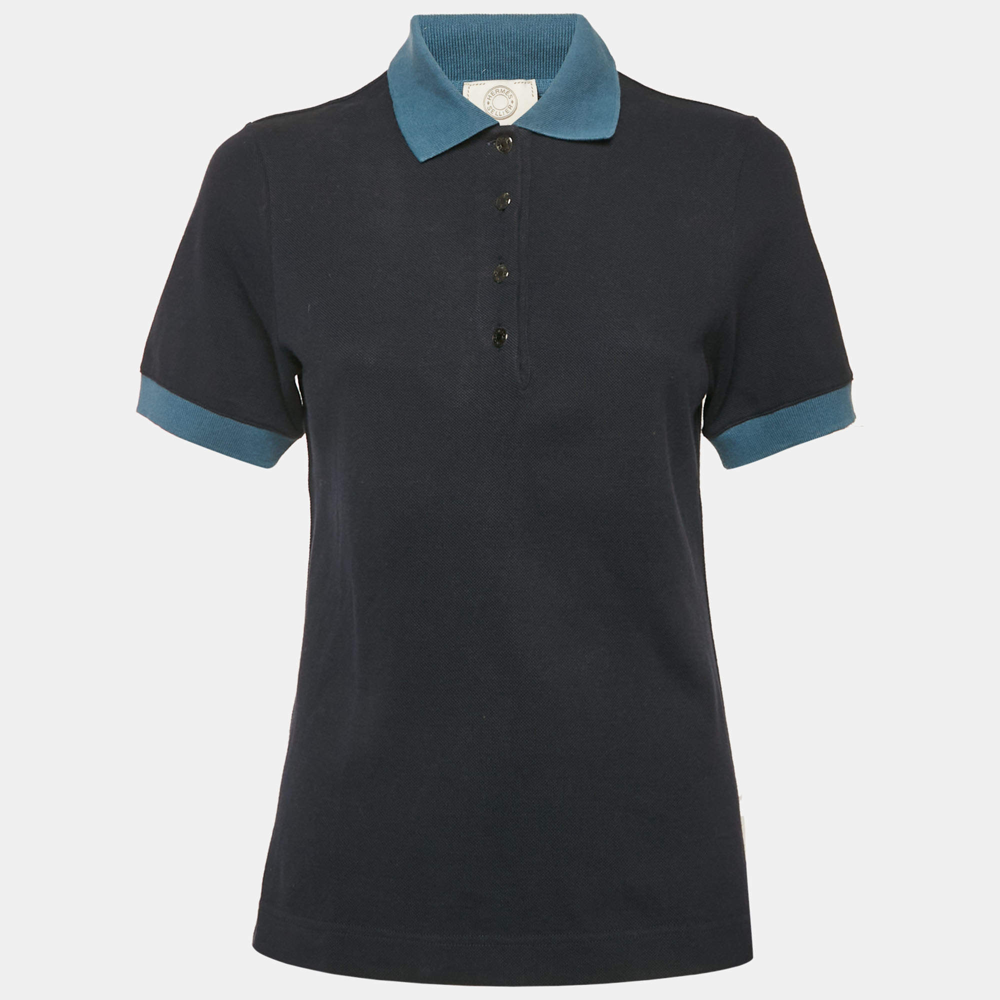 Hermes Orange Clic-Clac Print Cotton T-Shirt M Hermes | TLC