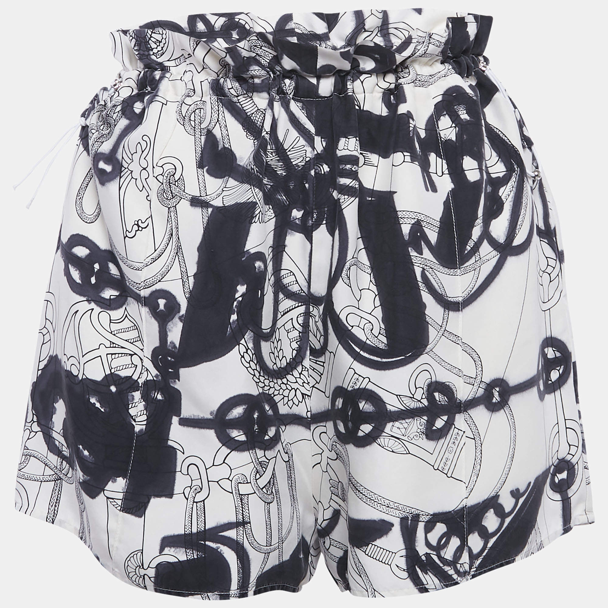Pre Owned Hermès Cliquetis Tattoo Aquarelle Drawstring Shorts S
