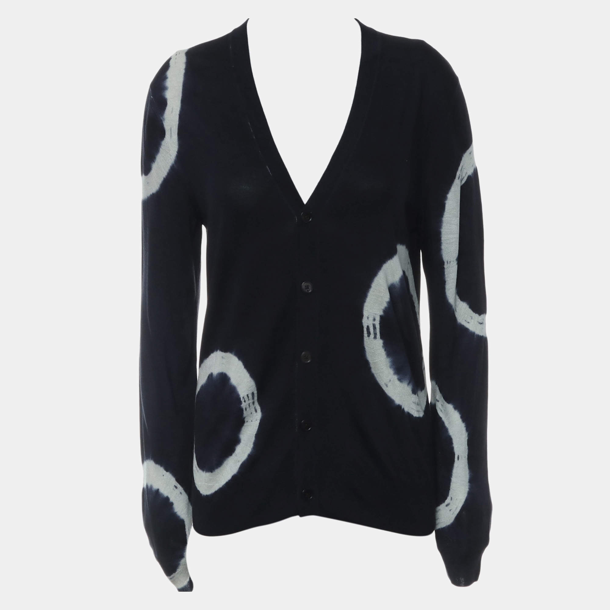 Pre Owned كارديجان هيرمس حرير بأزرار