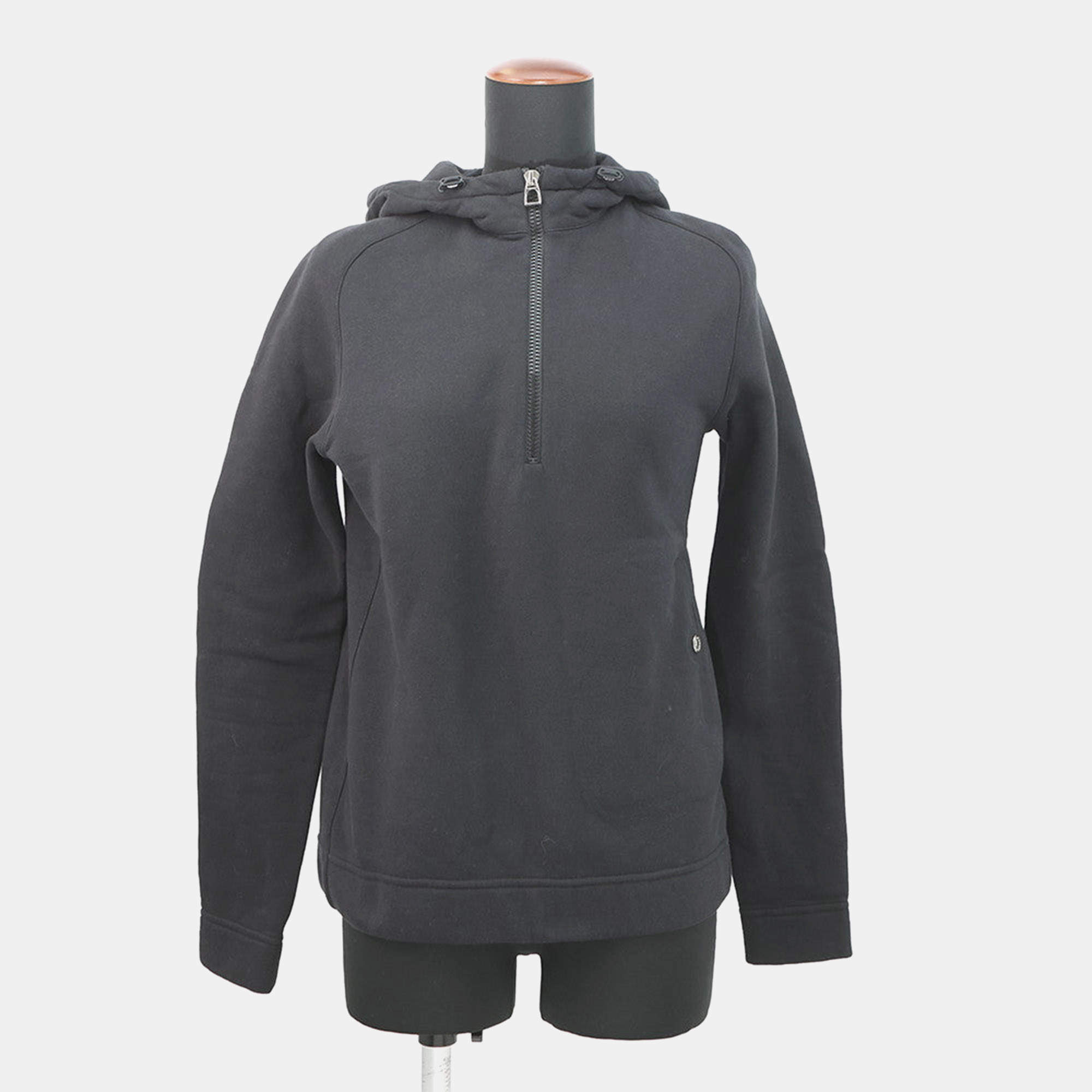 Pre Owned Hermes Knitted Fabric Shirt (Hermes Fit) Size S Black Cotton100%