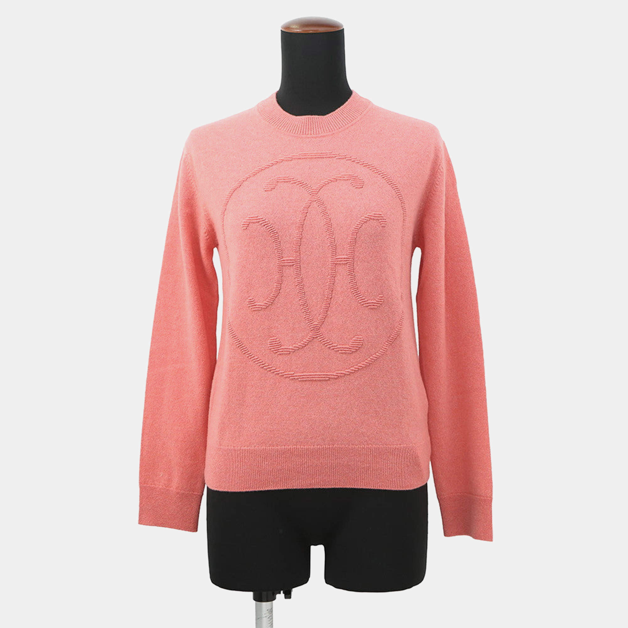 Pre Owned Hermes H-Lift Knit Size 36 Pink Cashmere