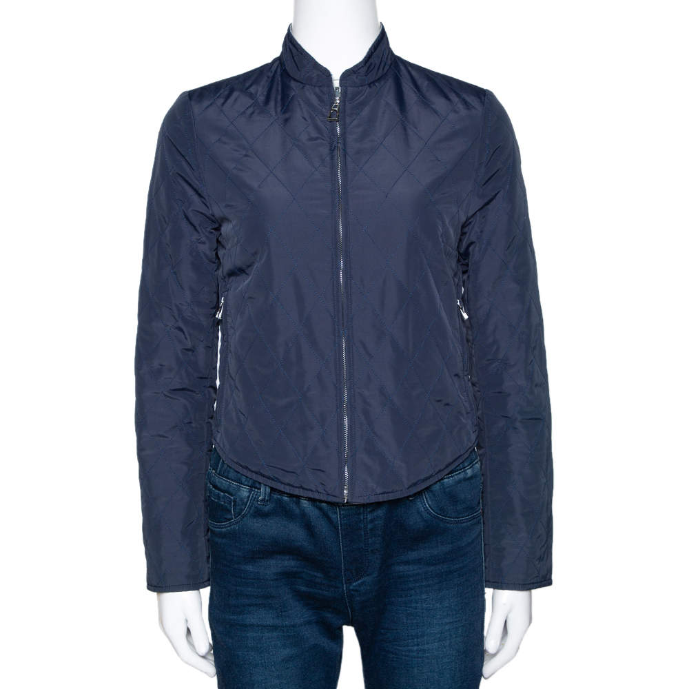Hermes Navy Blue Quilted Reversible Jacket XS Hermes | The Luxury Closet
