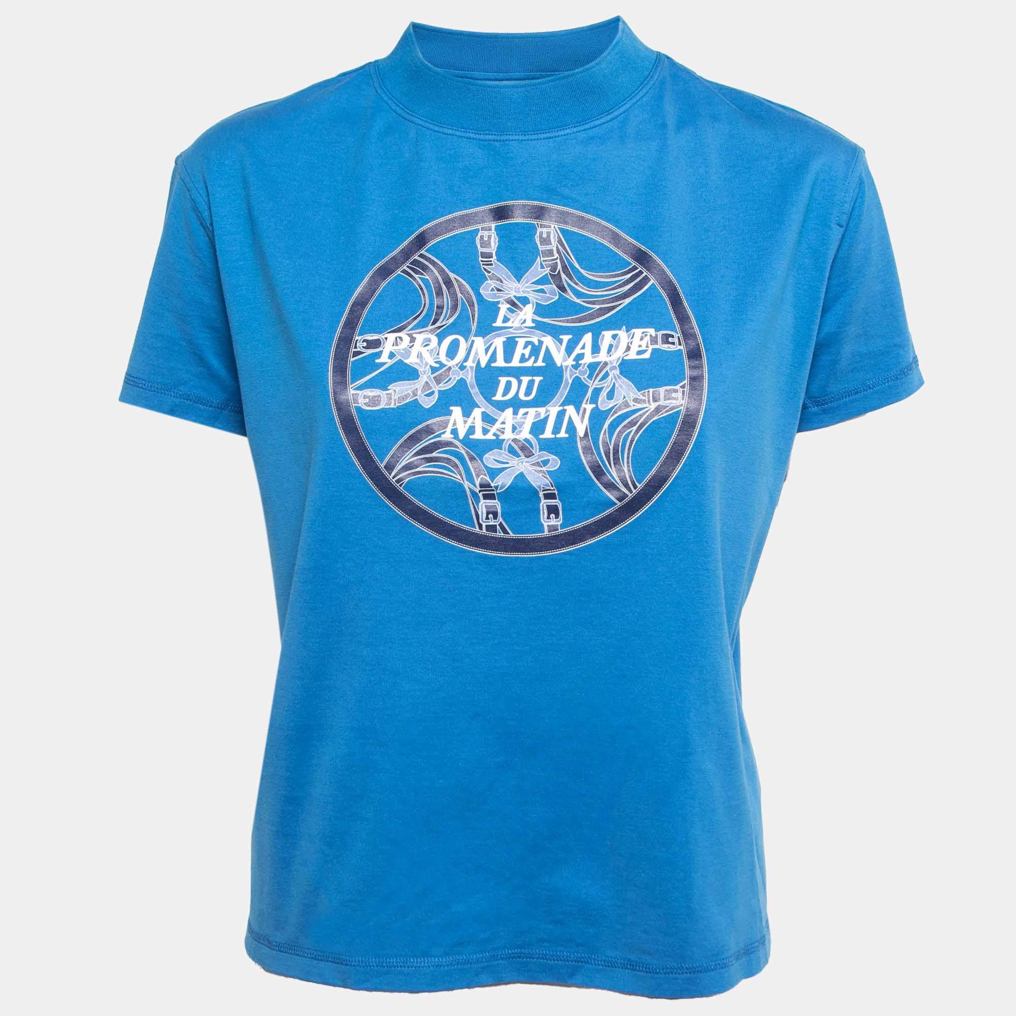 Preloved Women's T-Shirt - Blue - S