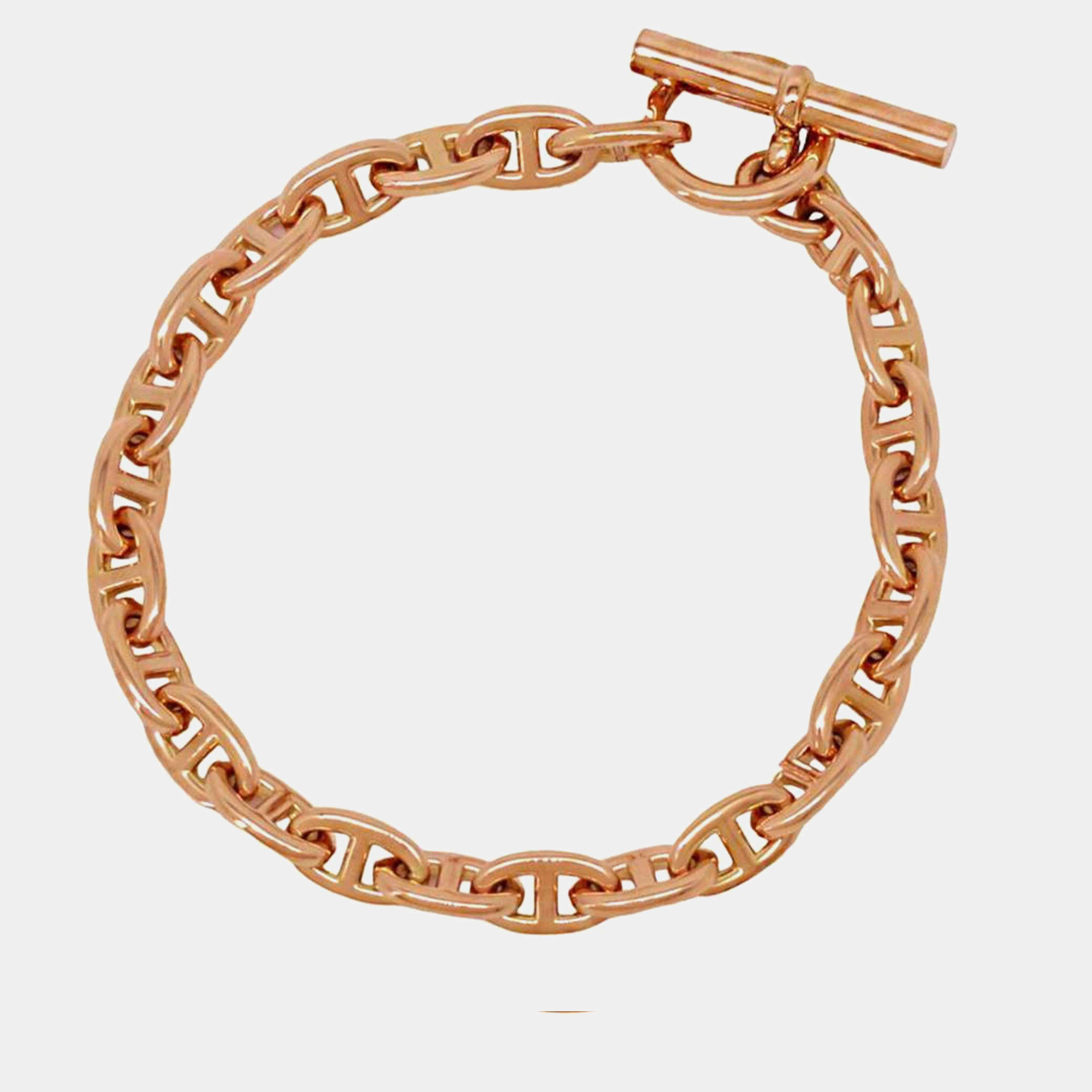 Hermes 18K pink gold Chaine d'Ancre bracelet