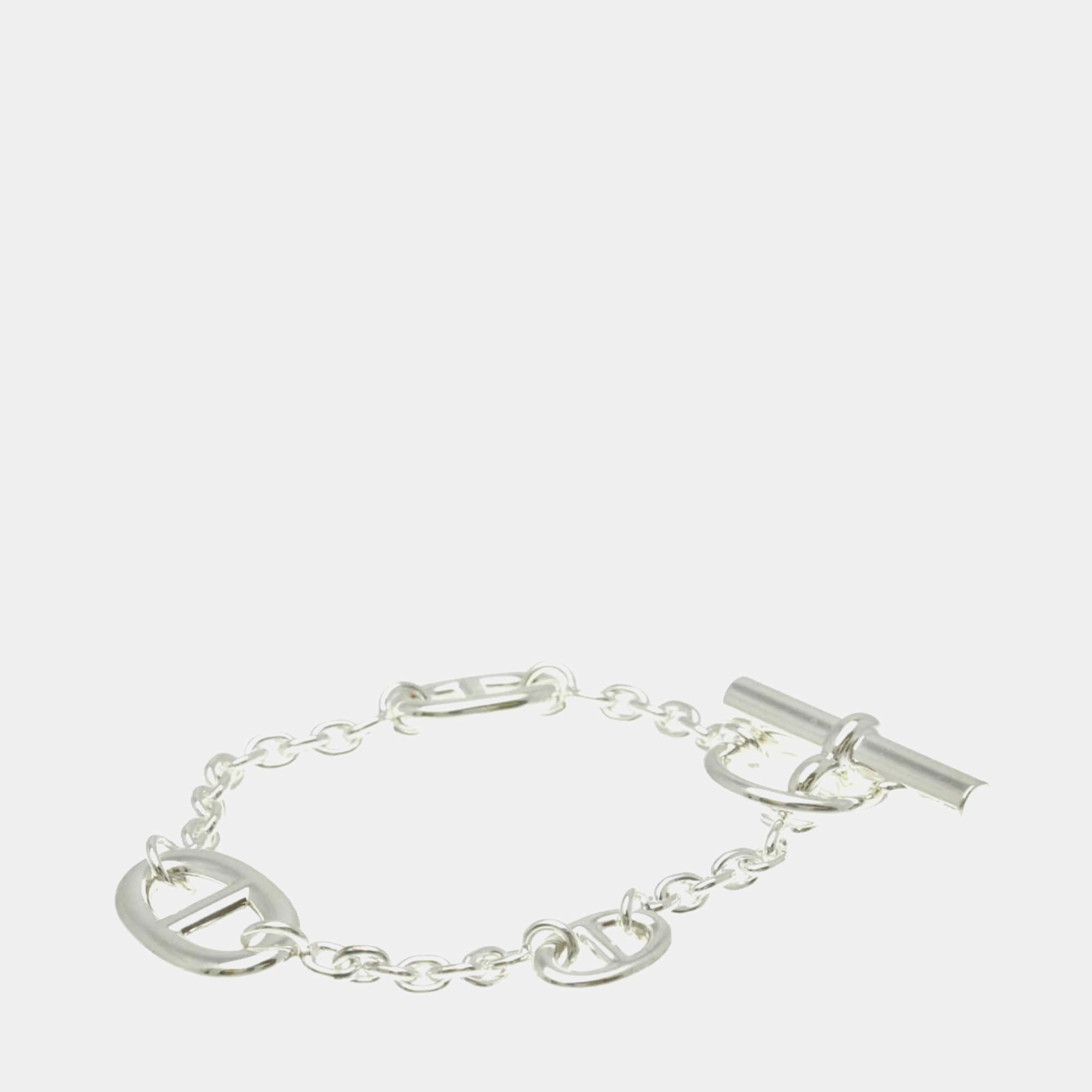 Hermes Chaine D'ancre Farandole Bracelet Silver 925 No Stone Charm Bracelet Silver