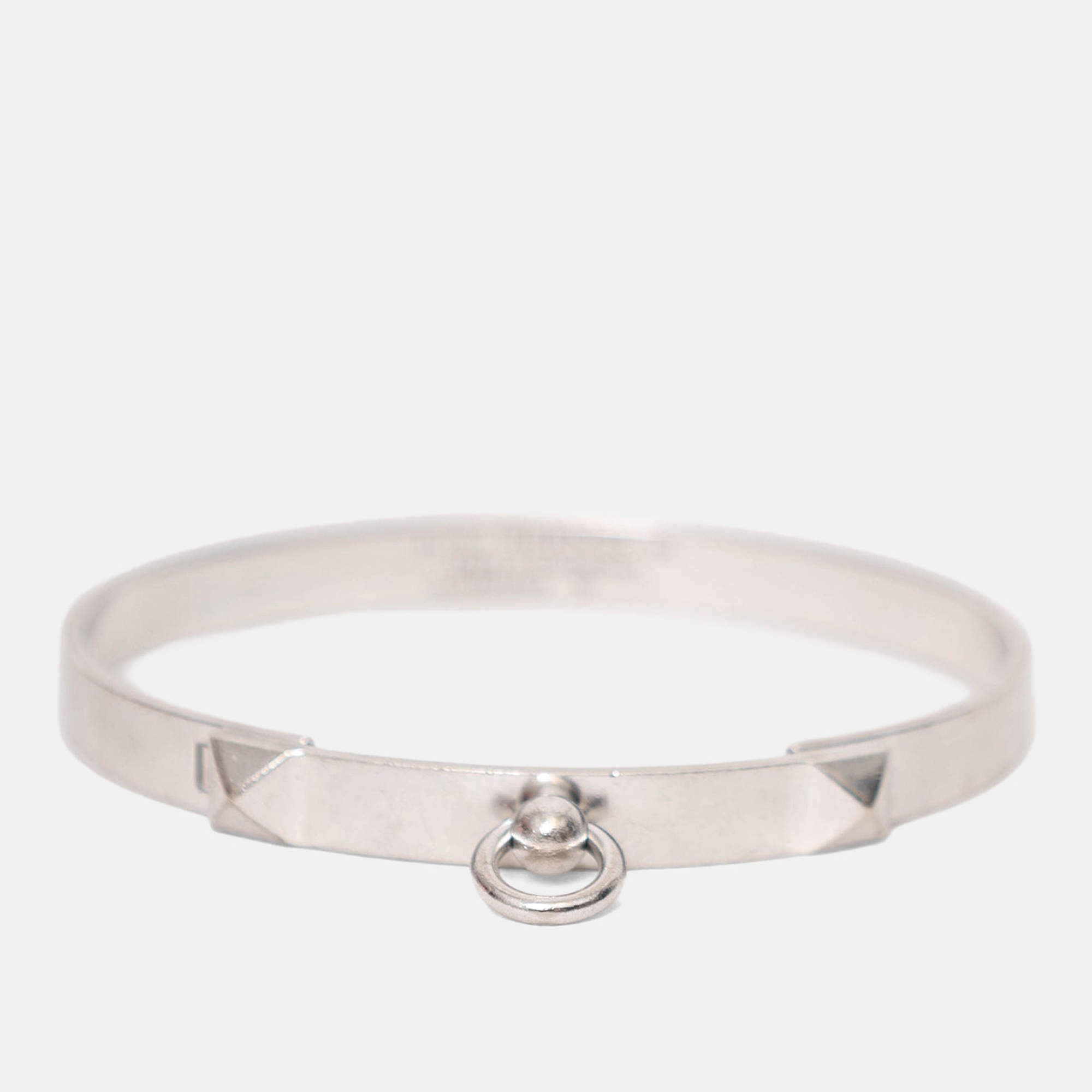 Pre Owned سوار هيرمس كوليه دي شيان ذهب أبيض عيار 18