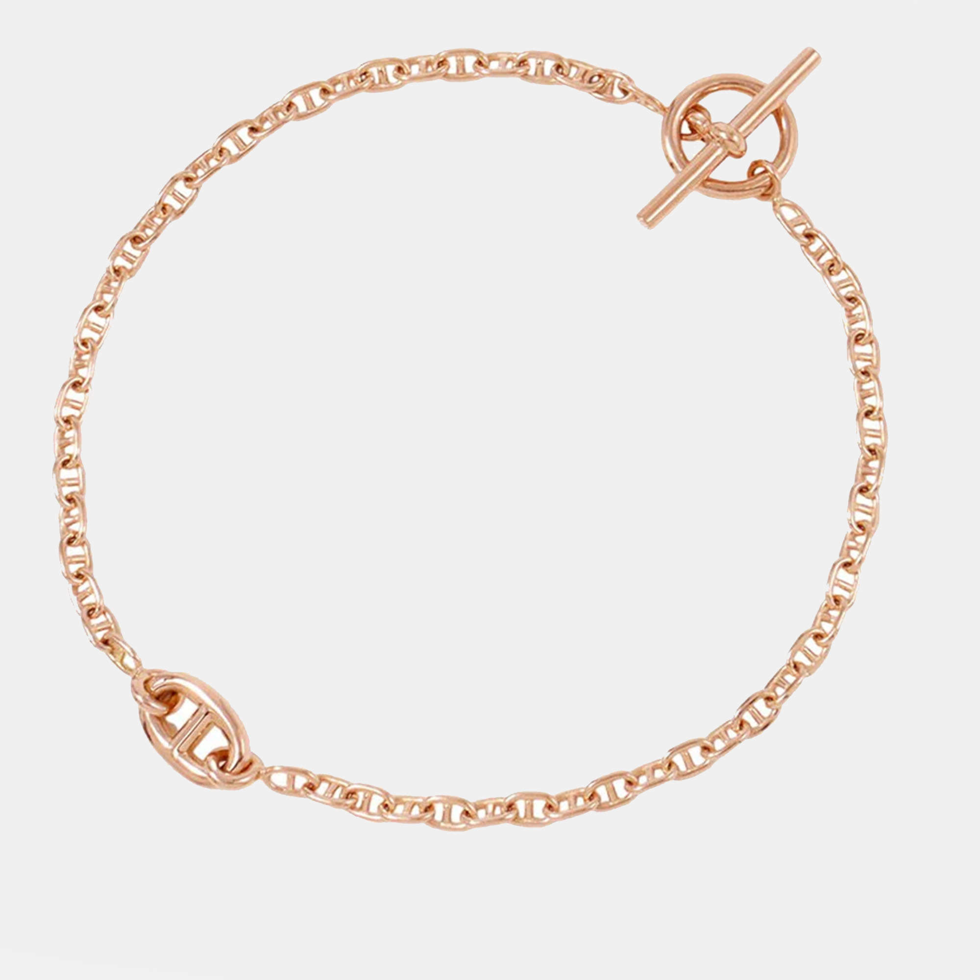 مملوكة مسبقًا Hermes New Farandole Bracelet Size St 18K Pink Gold