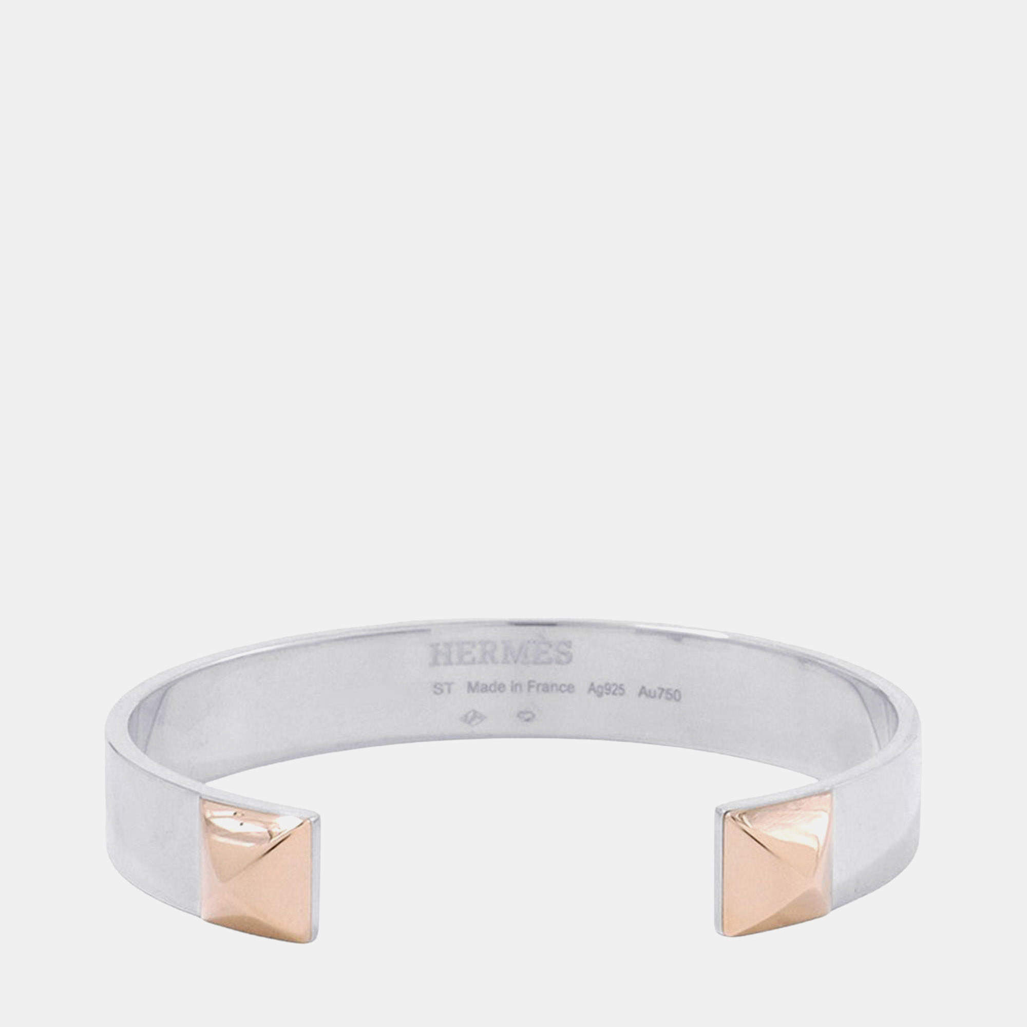مملوكة مسبقًا Hermes Hermes Crew De H Bracelet Jonk 2 Crew Size St Sv925 K18Pg