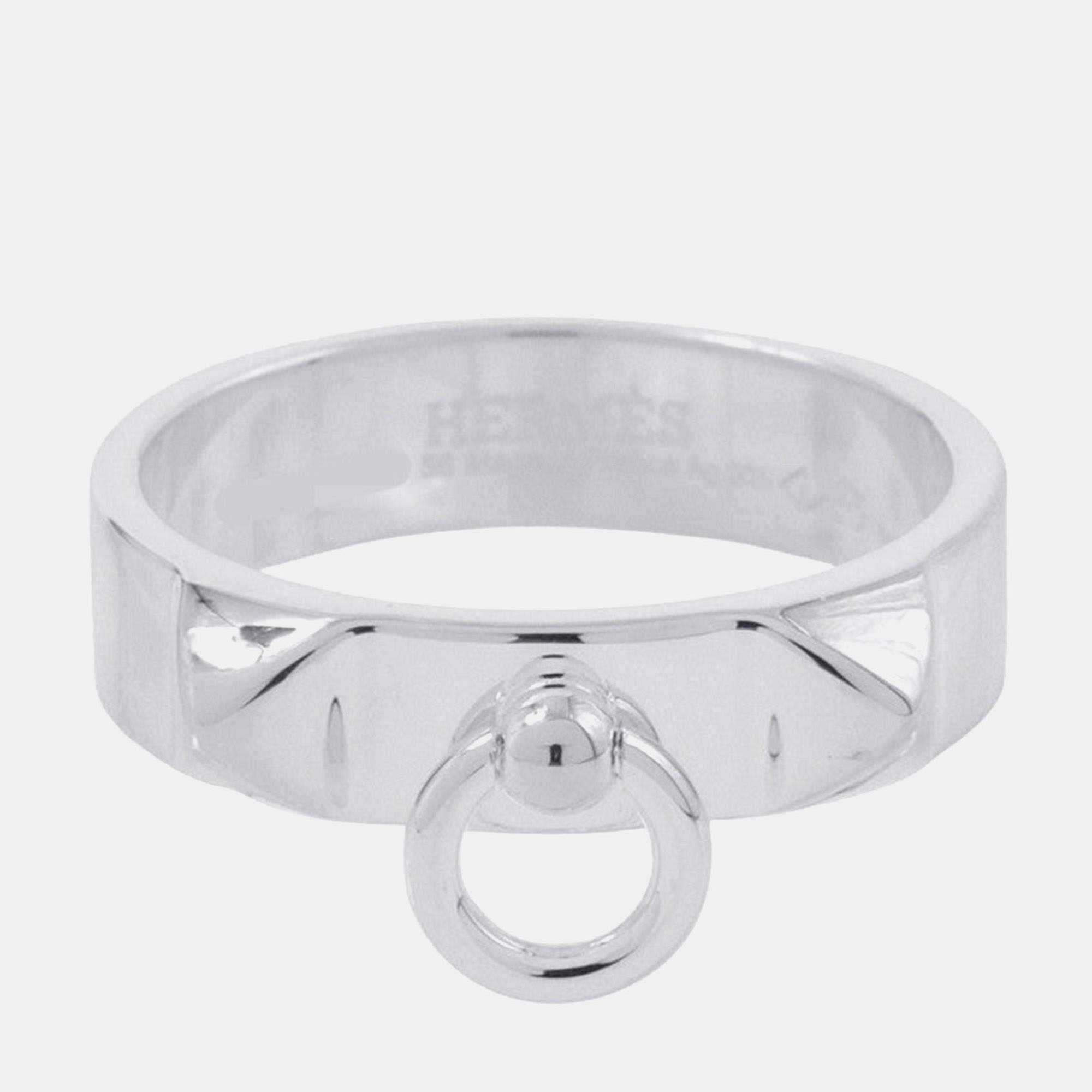 Pre Owned Hermes Collier De Chien Ring Size Pm/56/#16H115607B Sv925