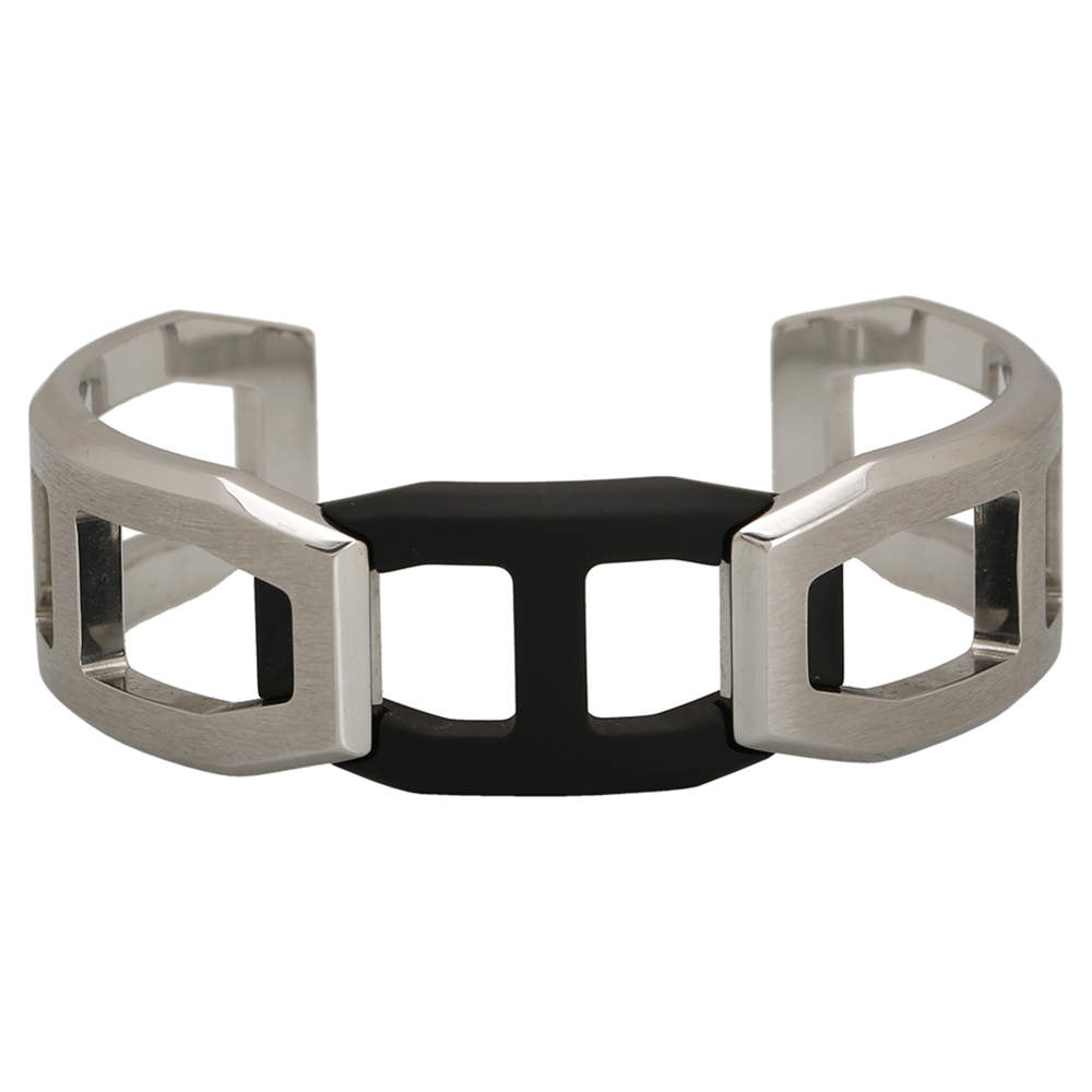 Hermes Matte PVD and Stainless Steel Tetris Cuff Bracelet