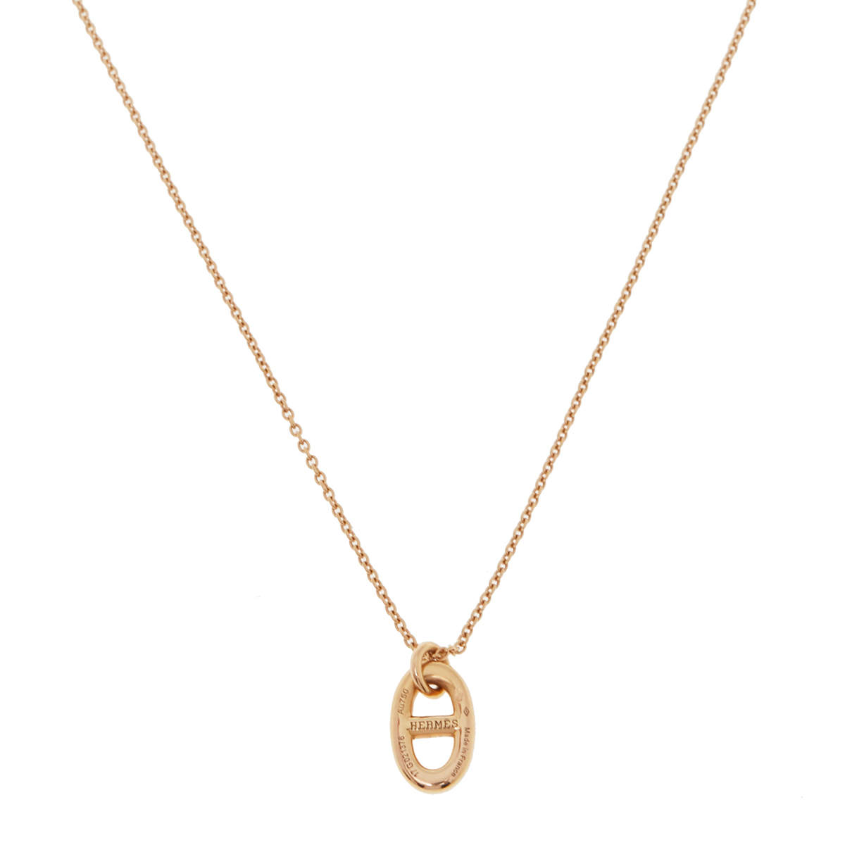 Pre Owned Hermes Farandole 18K Rose Gold Pendant Necklace