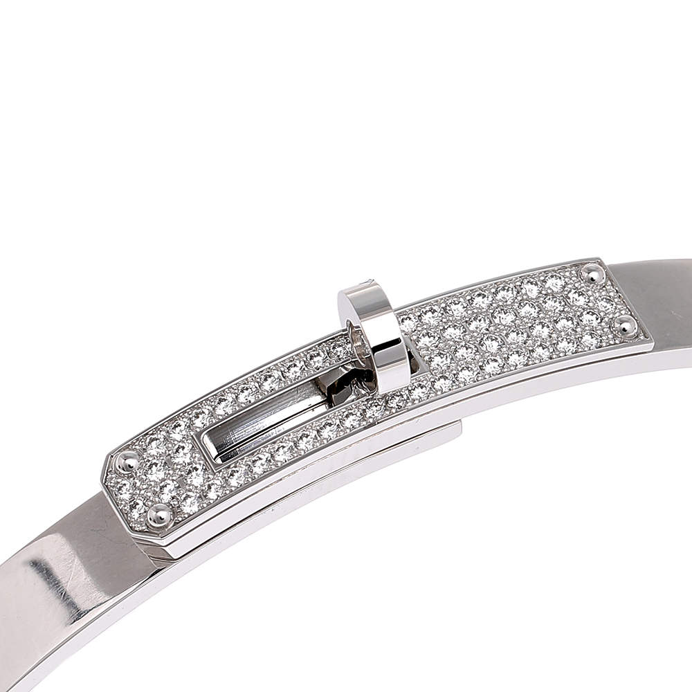 Hermes Diamond / Spinel Kelly Cuff Bracelet 18k Gold 6 Interchangeable –  Mightychic