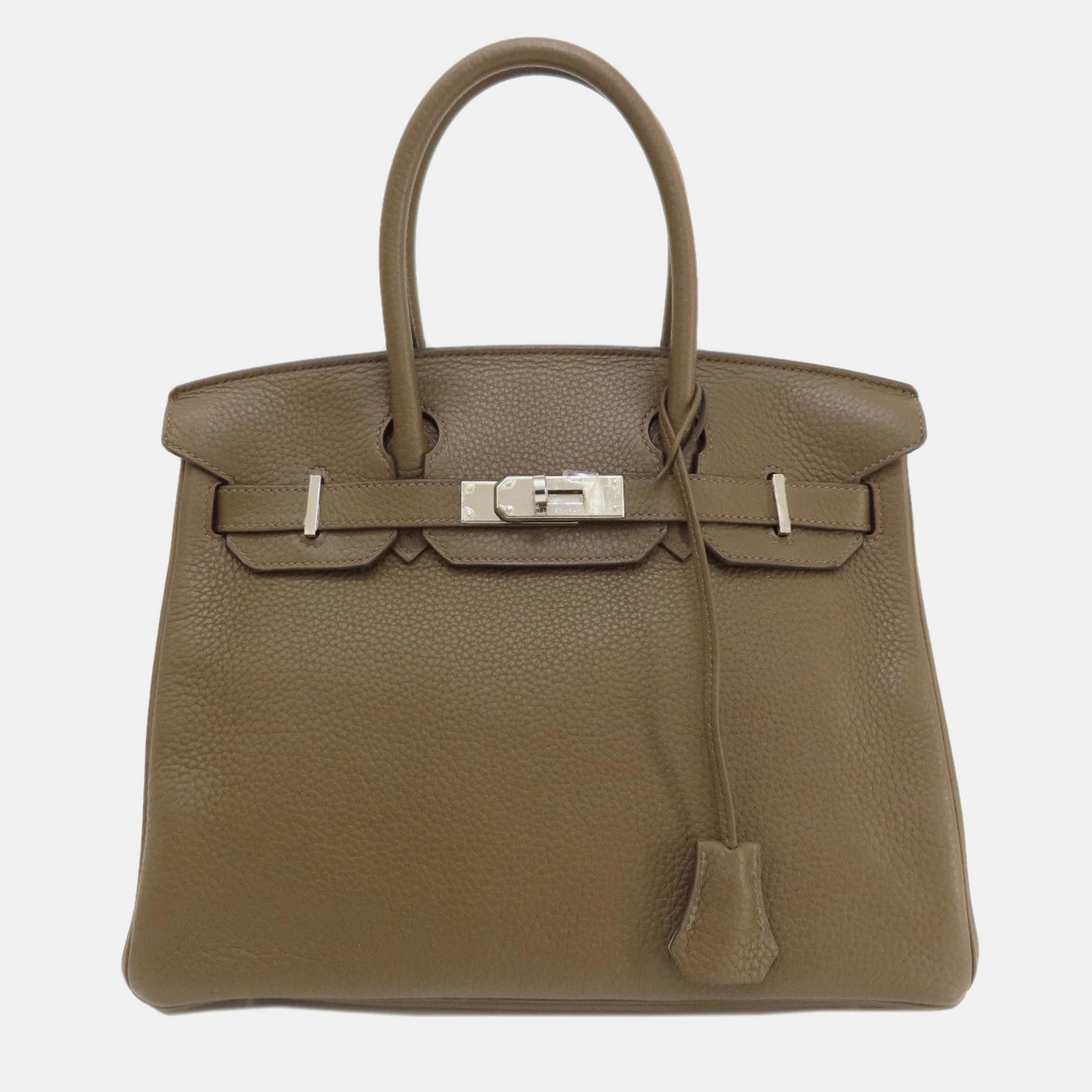 Hermes Taurillon Taupe Birkin 30 Handbag