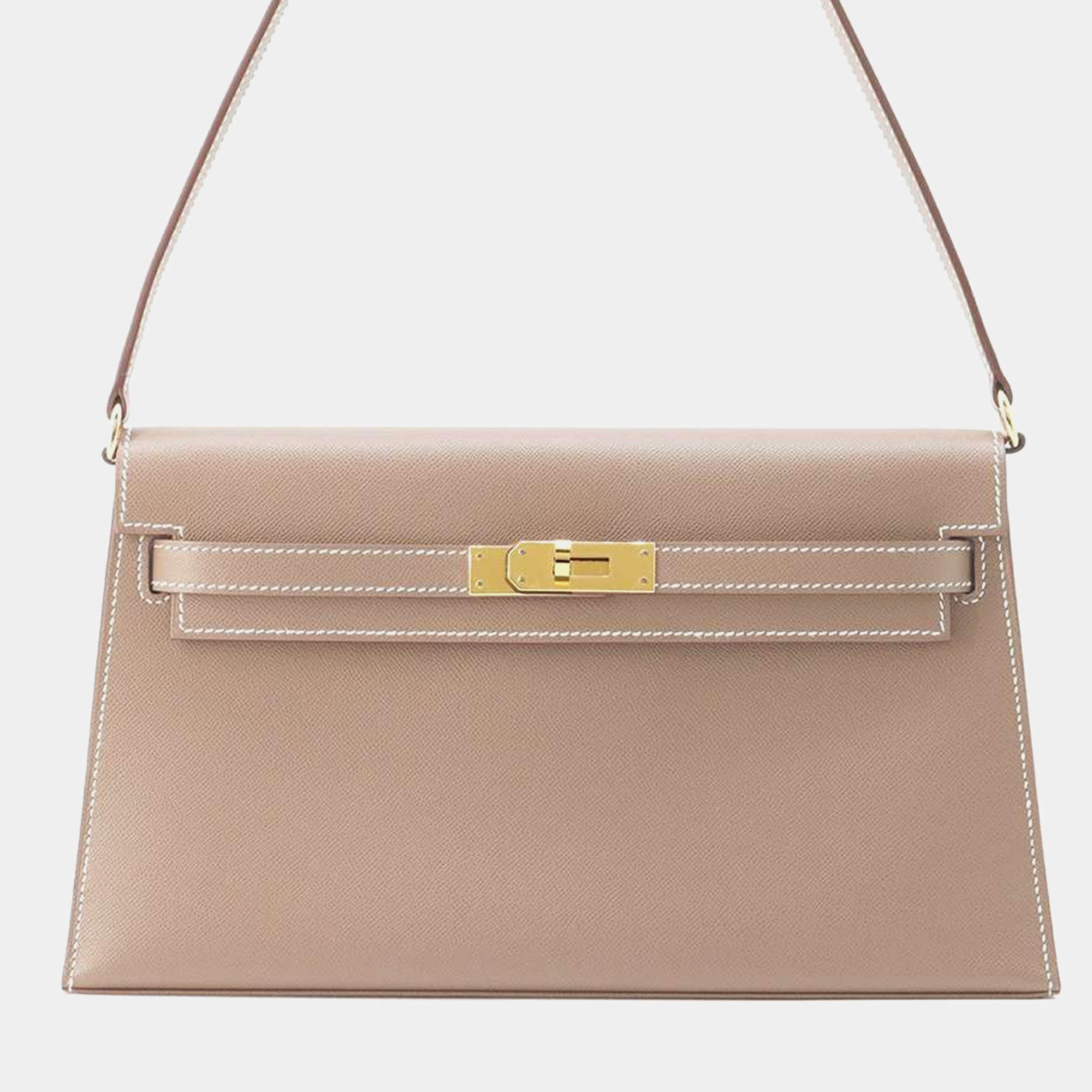 Hermes Étoupe Madame Leather Kelly Elan Shoulder Bag