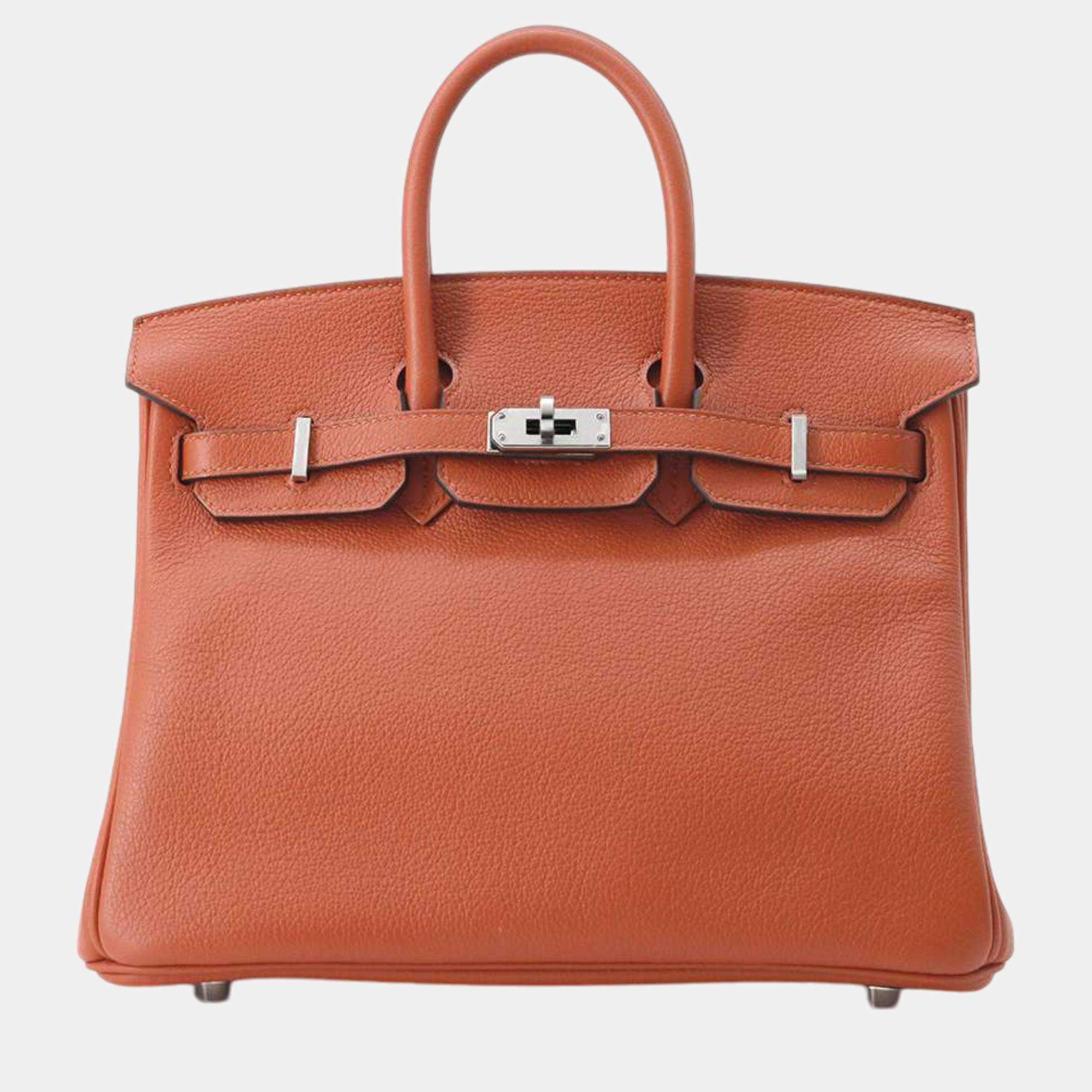 Hermes Verso Cuivre/Blue Royale Taurillon Nobillo 25 Birkin Tote Bag