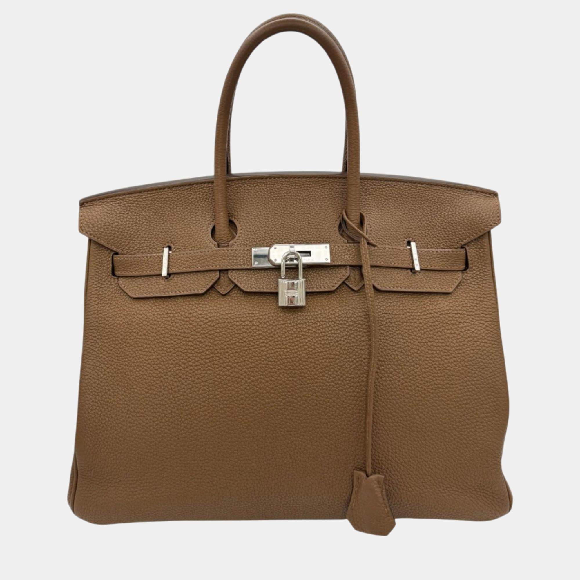 Pre Owned Hermes Alezan Togo Birkin 35 Handbag