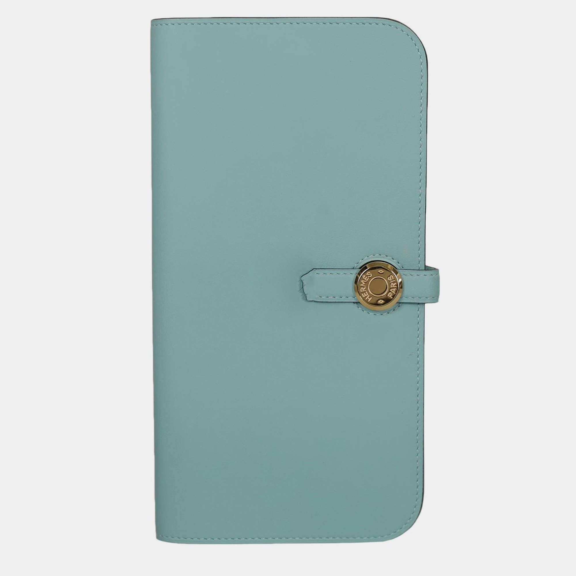 Hermes Blue Atoll Dogon Recto-Veau Wallet