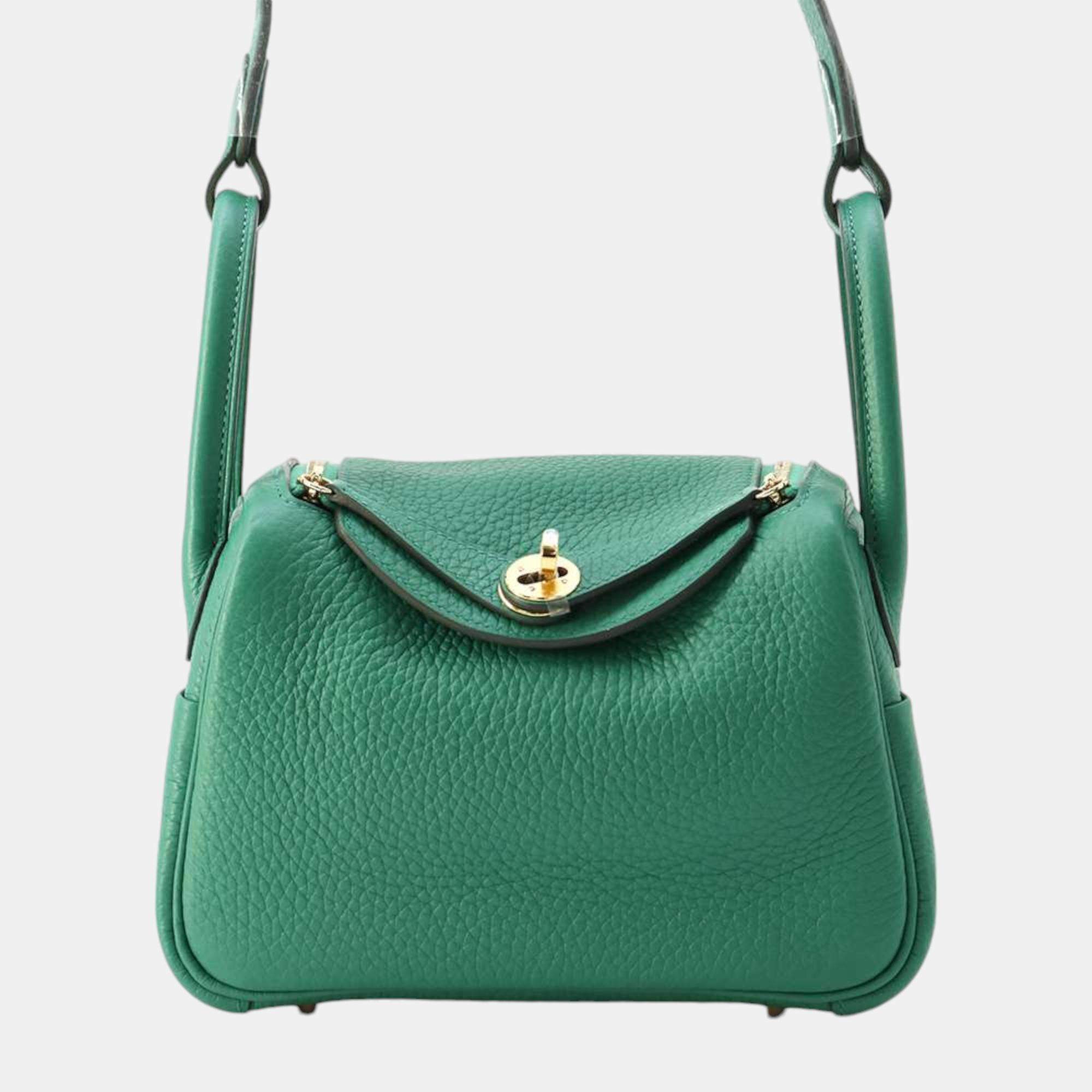 Hermes Lindy Vert Vertigo Taurillon Clemence Size Mini