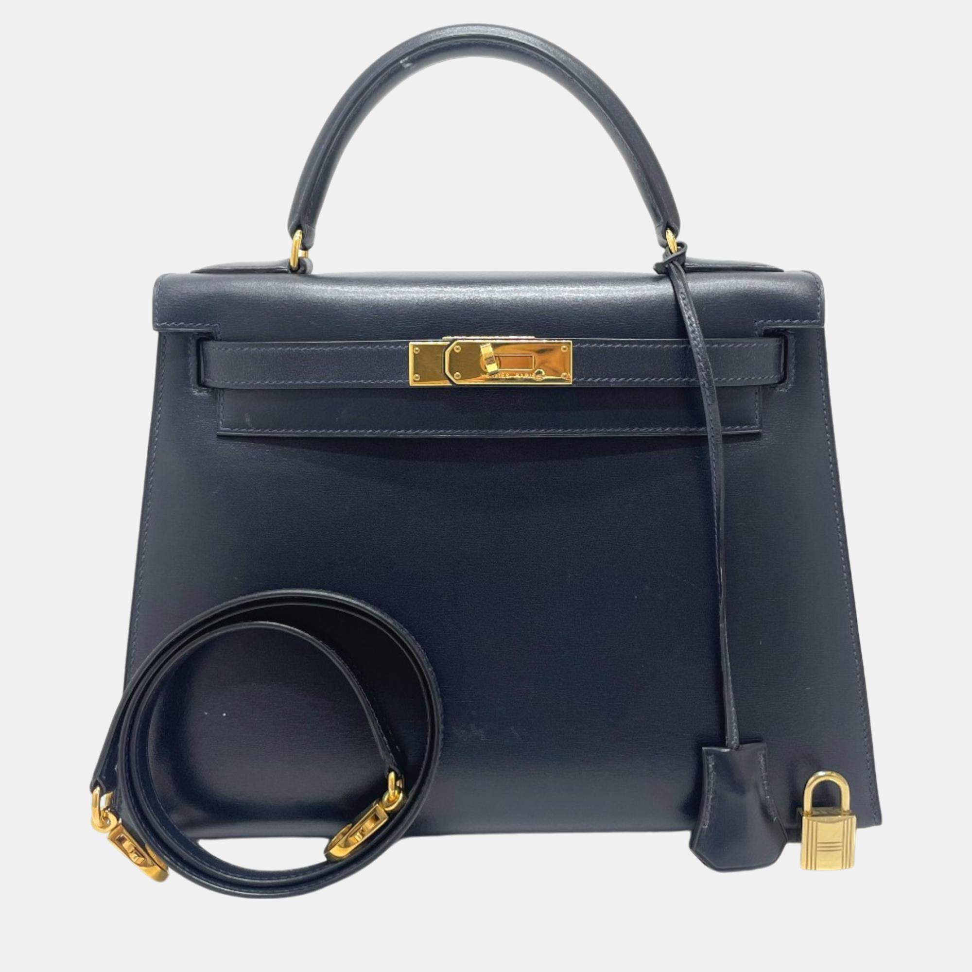 Hermes Navy Hand Bag