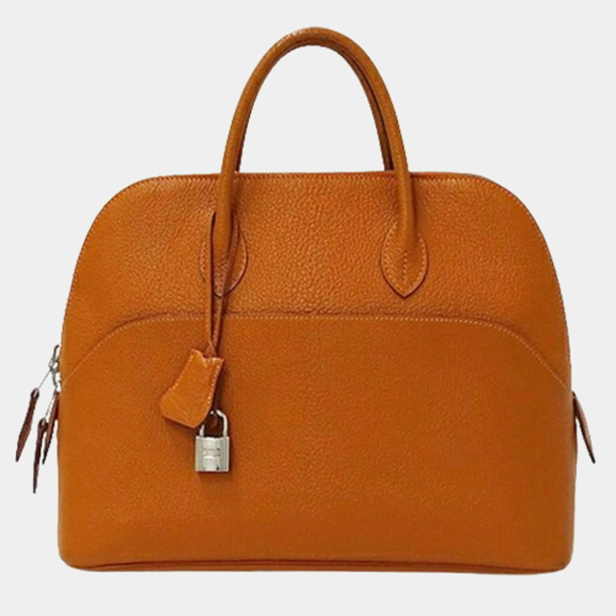 Hermes Coromandel Orange Bolide 1923 Handbag