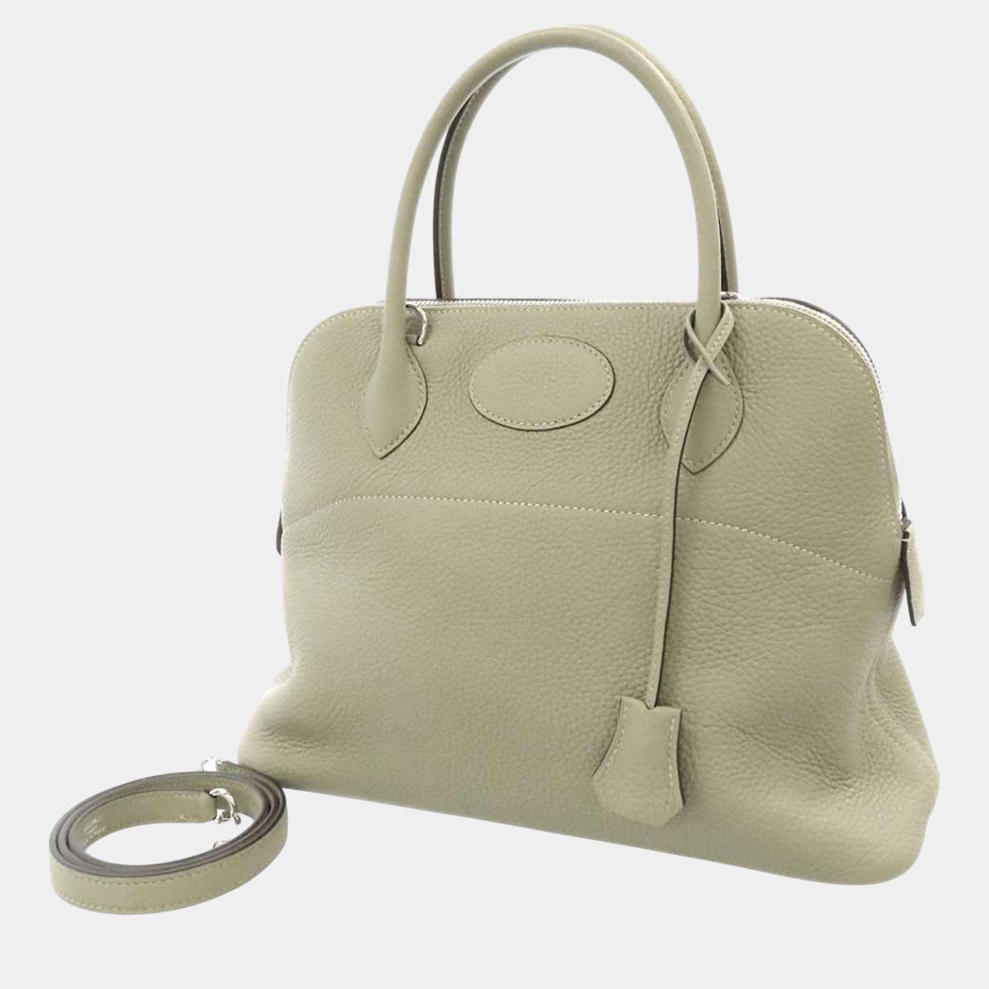 Hermes Sage Taurillon Clemence Bolide 31 handbag