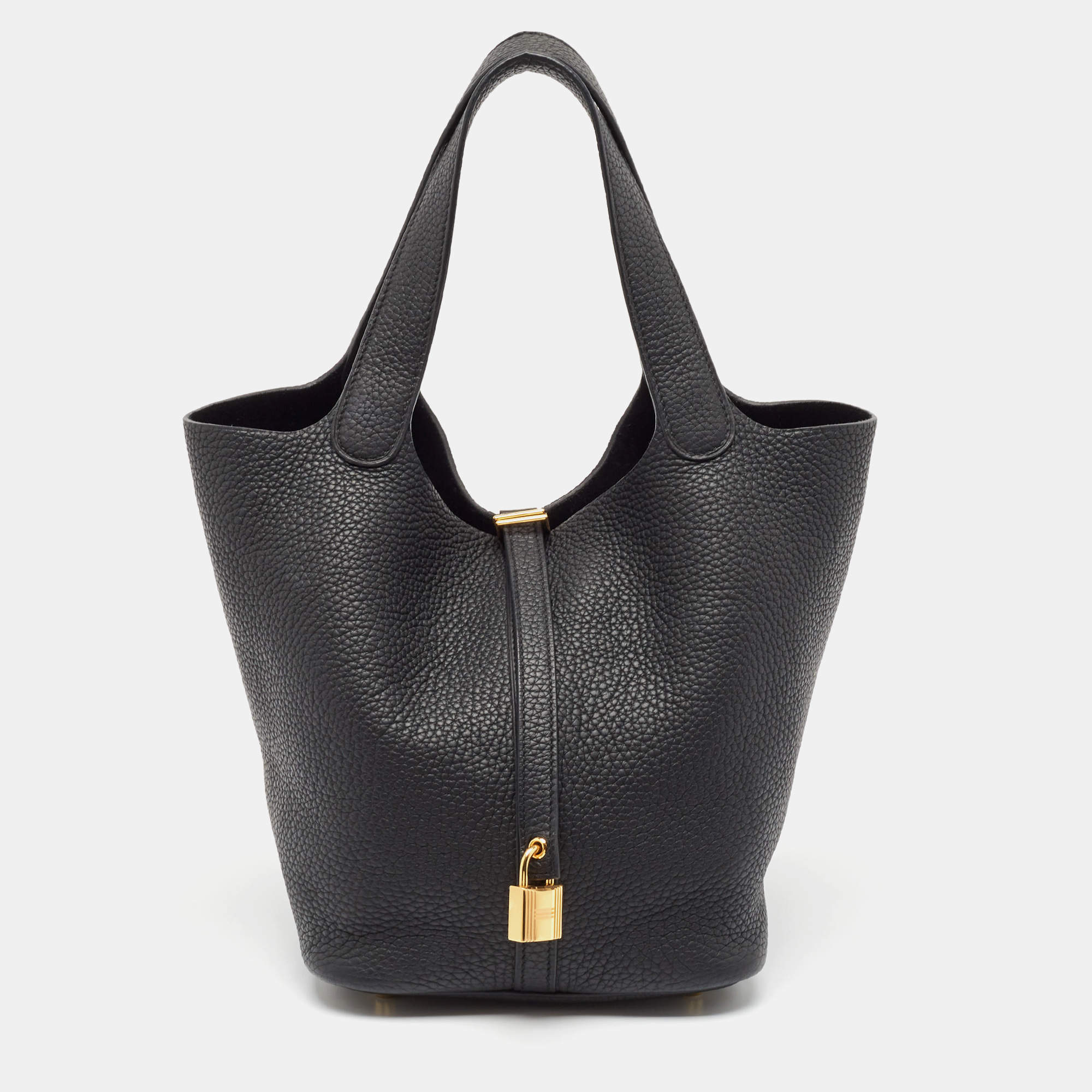 Pre Owned حقيبة هيرمس بيكوتين لوك 22 جلد كليمنس رصاصي  