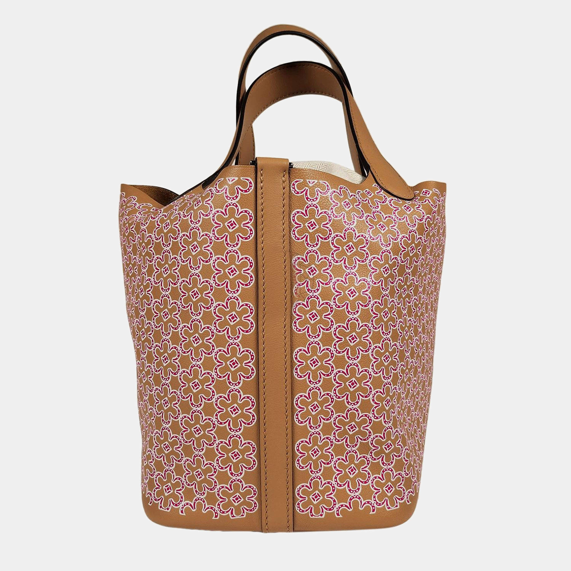 Pre Owned Hermes Lucky Daisy Picotin Lock 18 Handbag