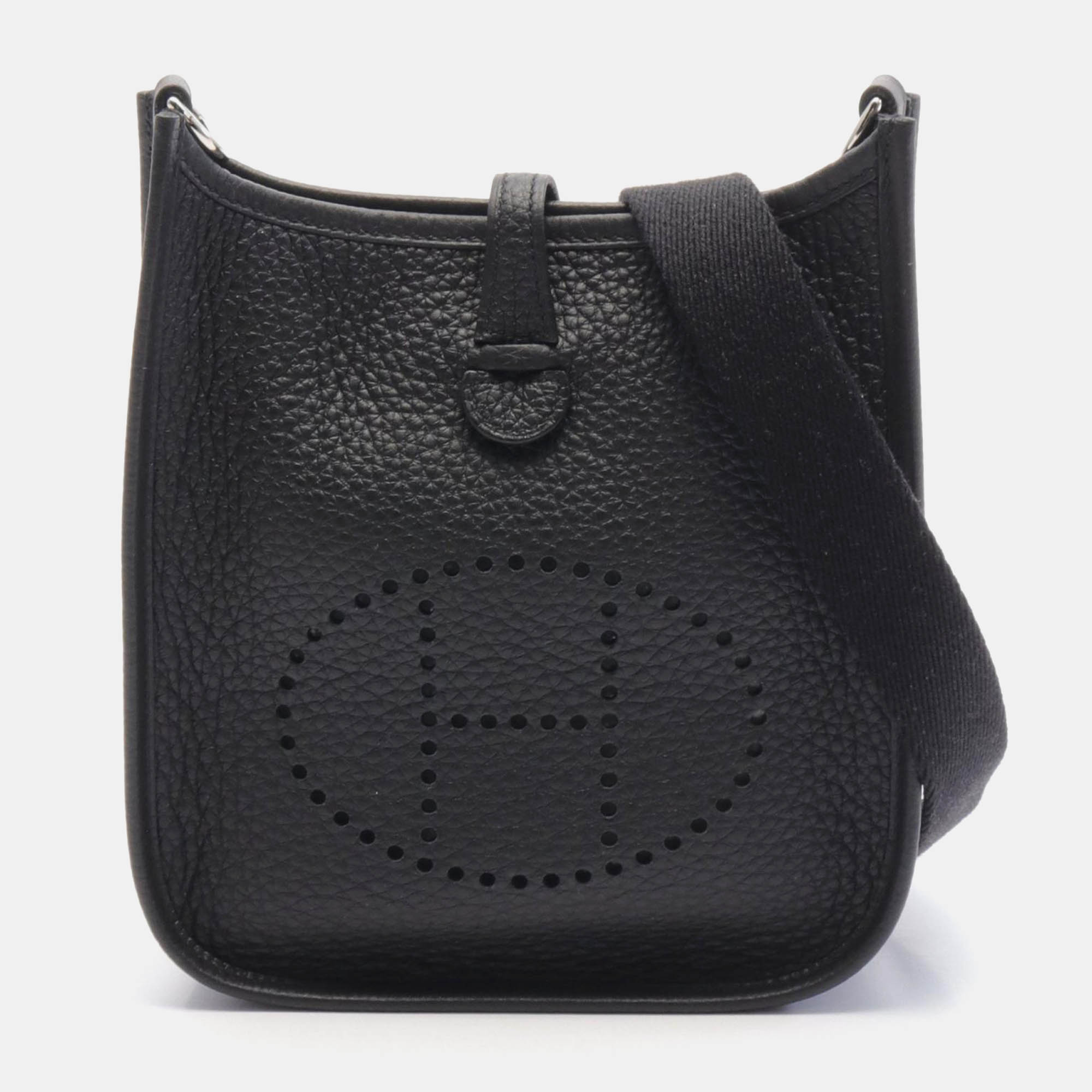 Hermes Black Leather Evelyne Tpm Amazon Shoulder Bag