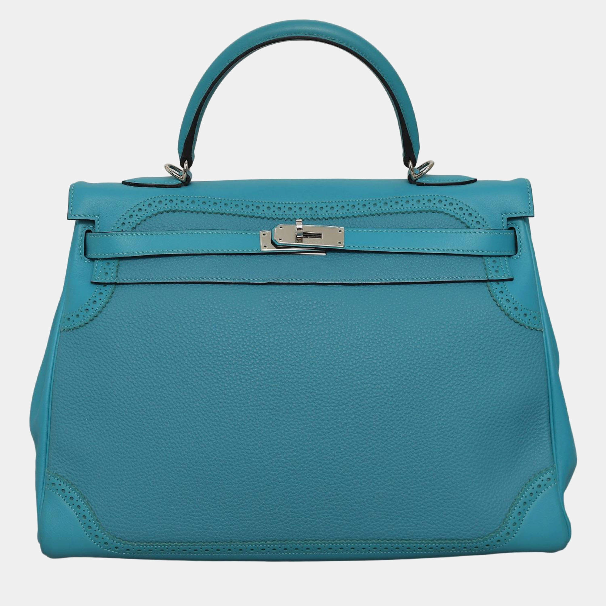 Hermes Leather Kelly Ghillies 35 Bag