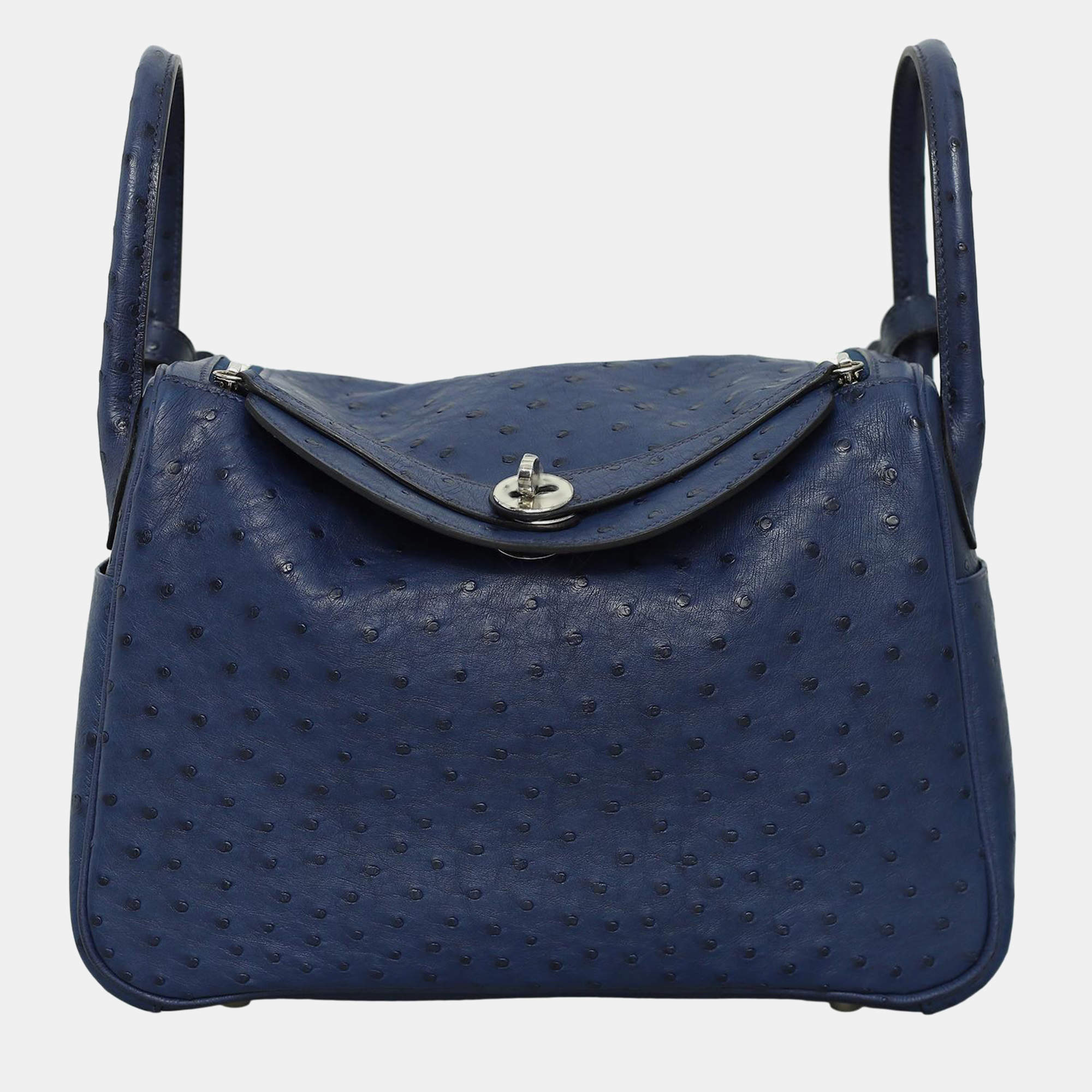 Pre Owned Hermes Ostrich Lindy 30 Bag