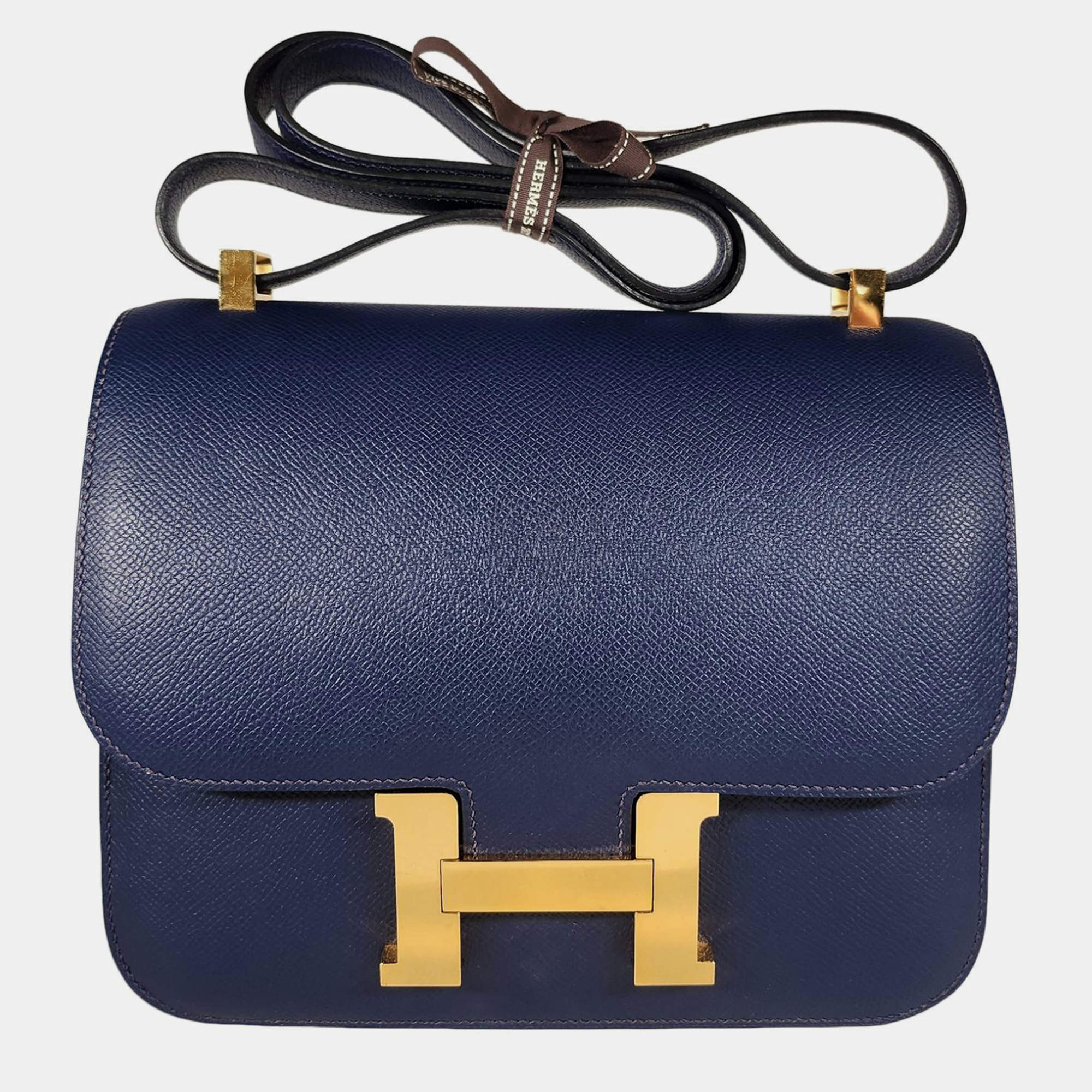 Hermes Blue Constance 24 bag GHW