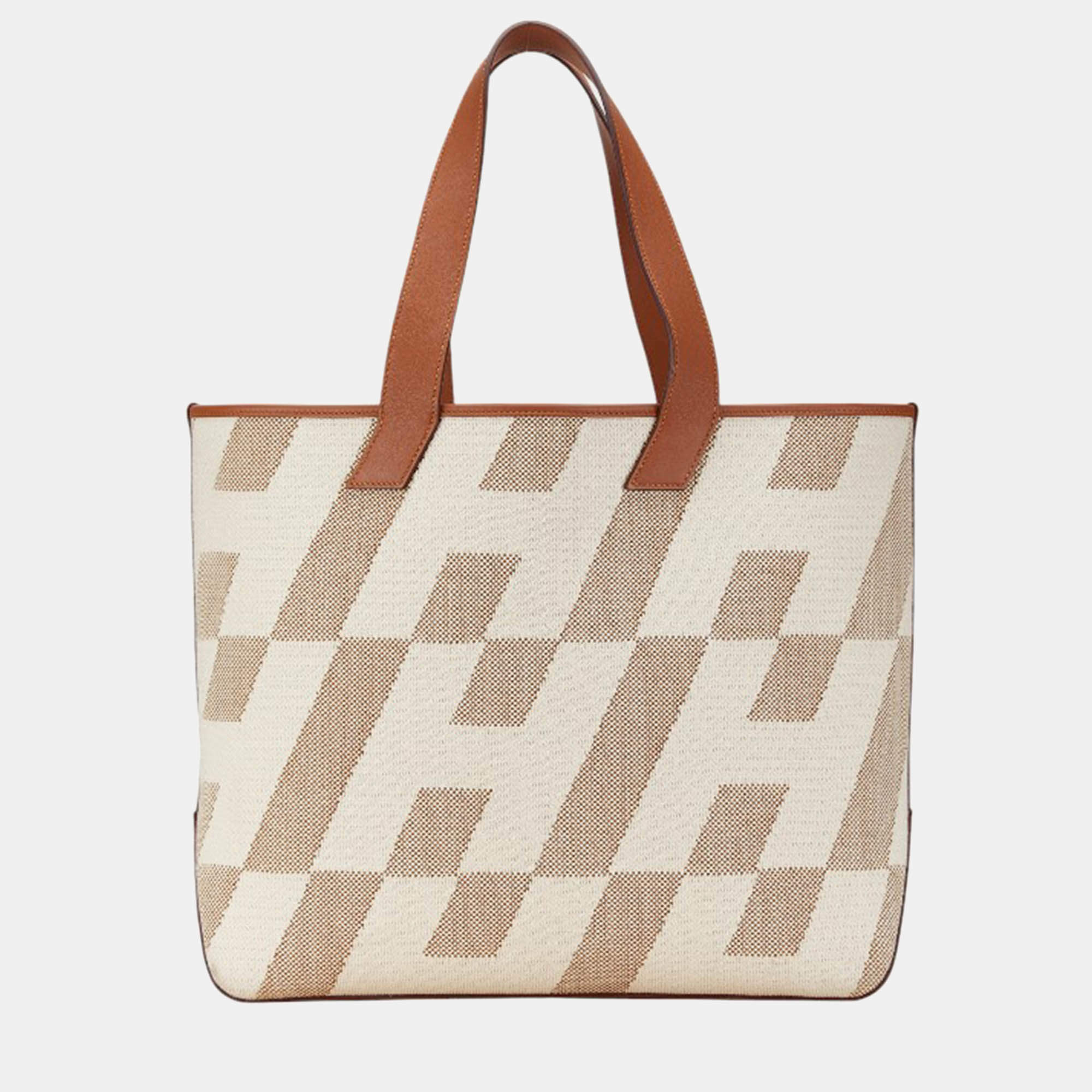 Hermes Gold and Ecru Swift and Toile Cabas H En Biais 40 Tote Bag