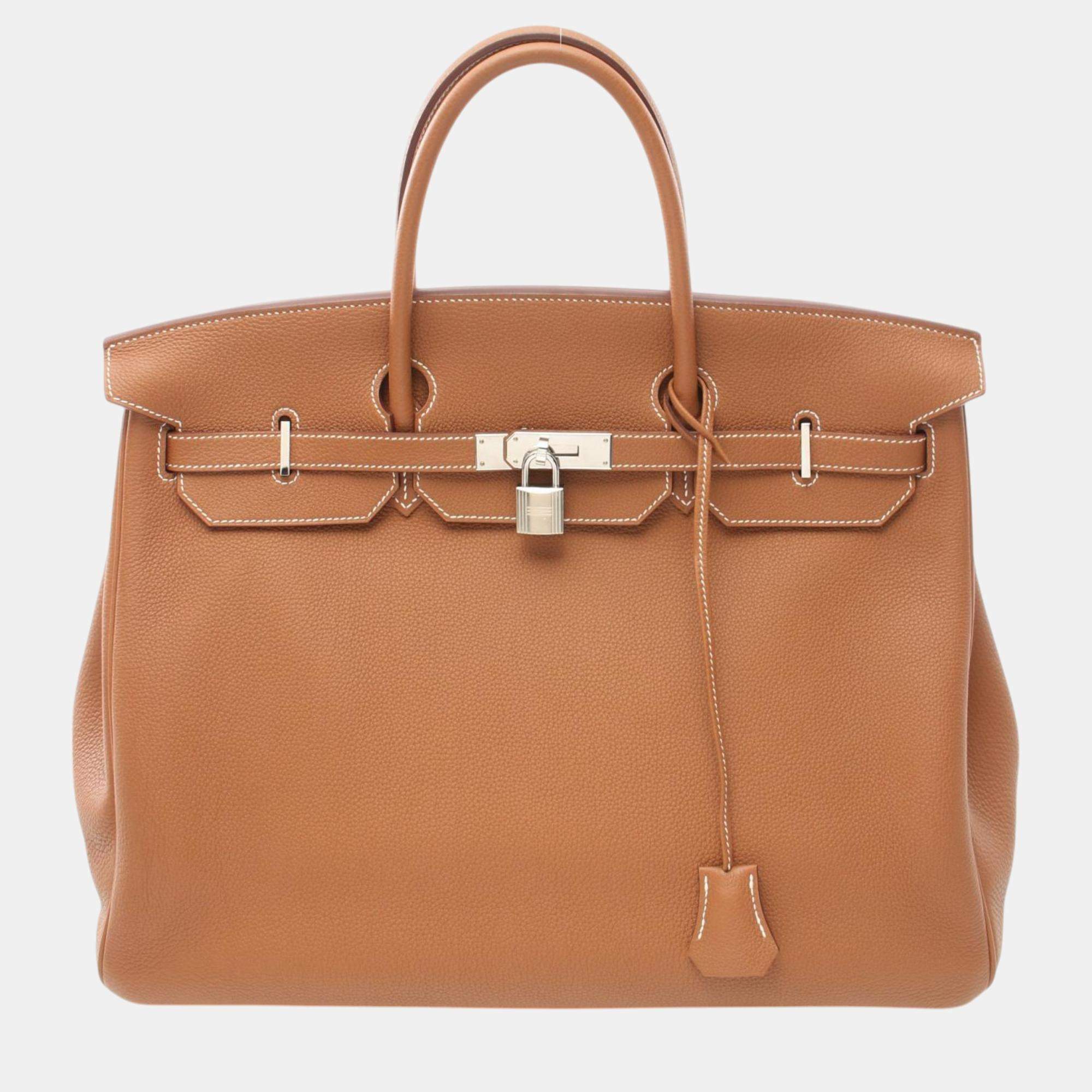 Hermes Brown Togo Leather Birkin 40 Handbag