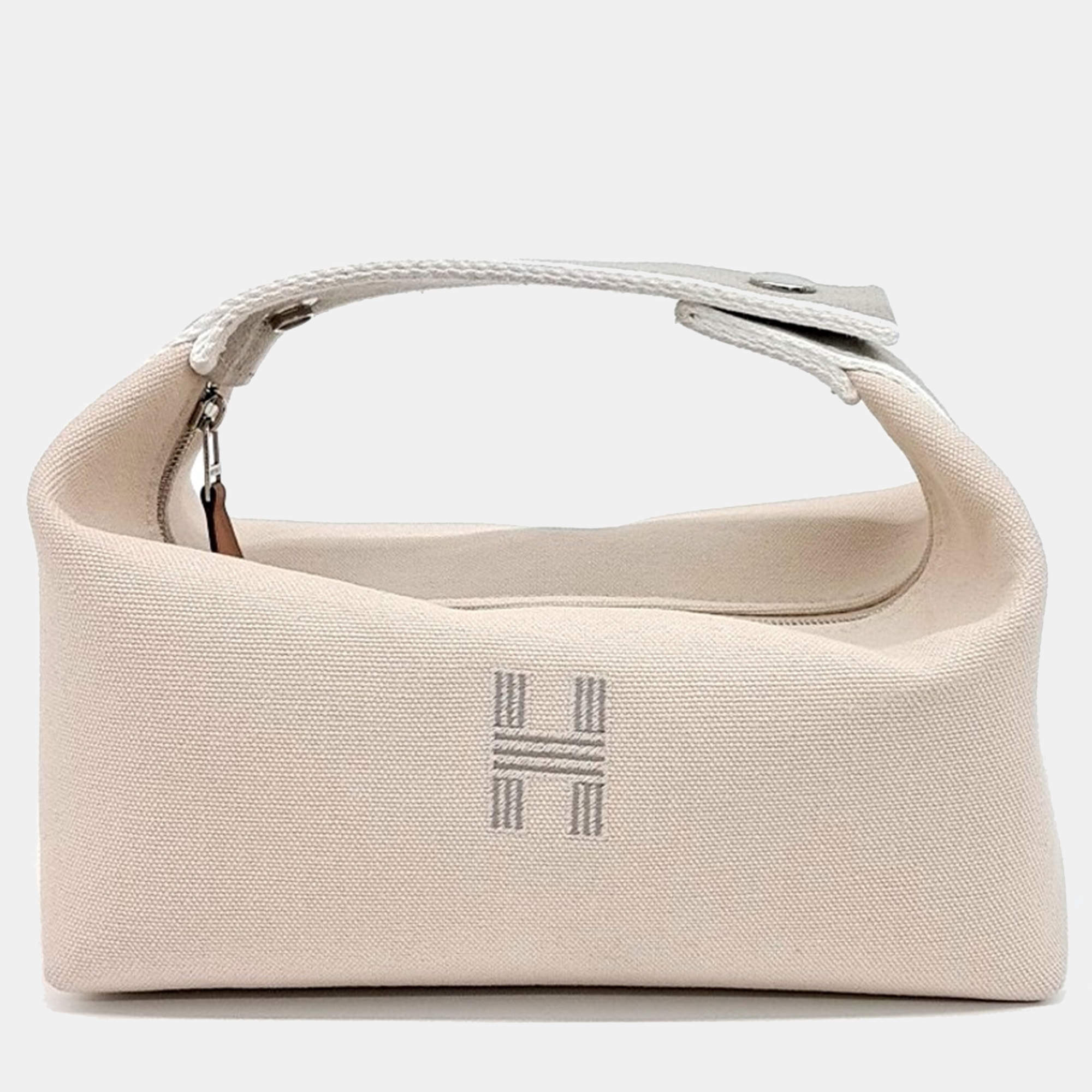Pre Owned Hermes Beige Canvas Bride-a-Brac Case