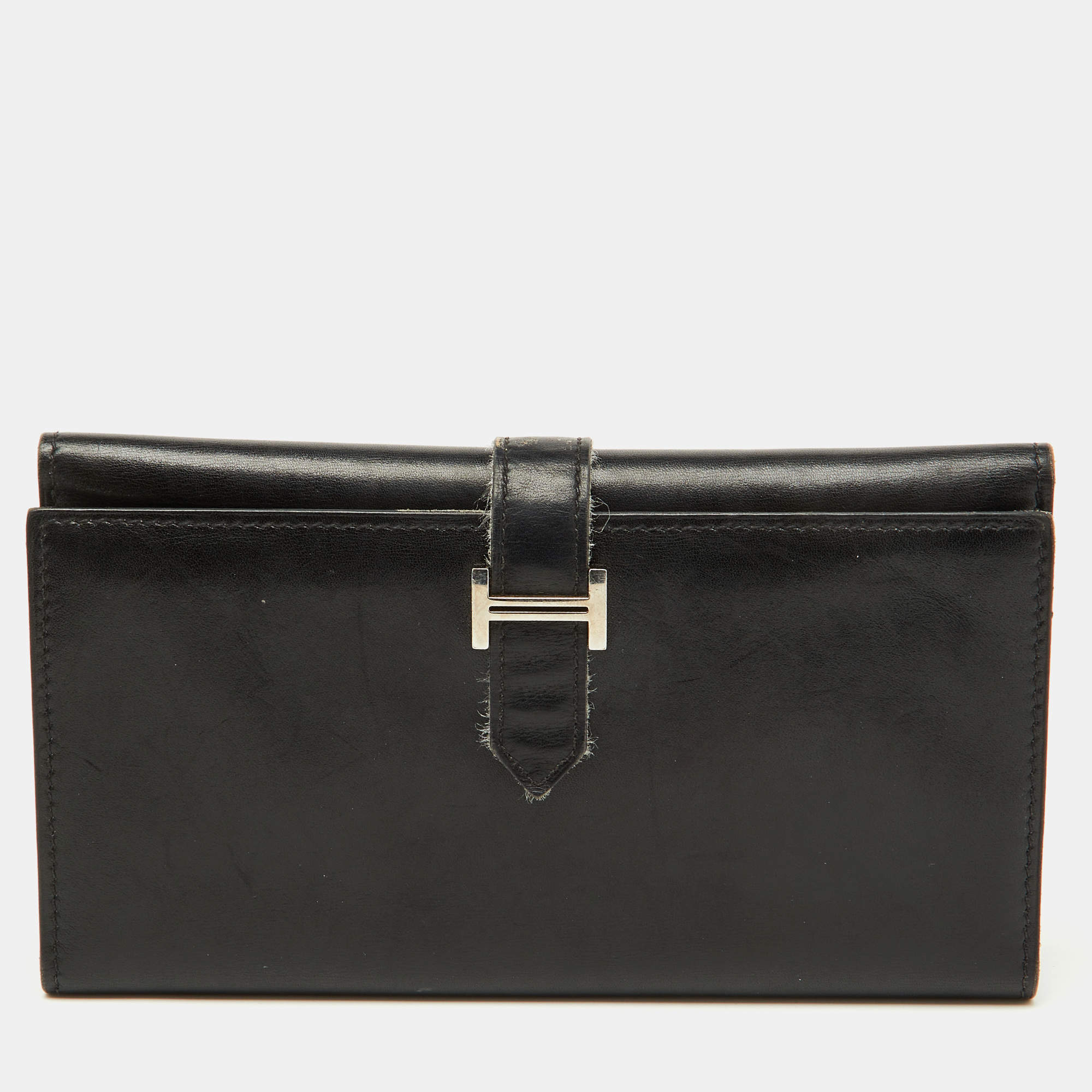 Hermes Black Swift Leather Bearn Wallet