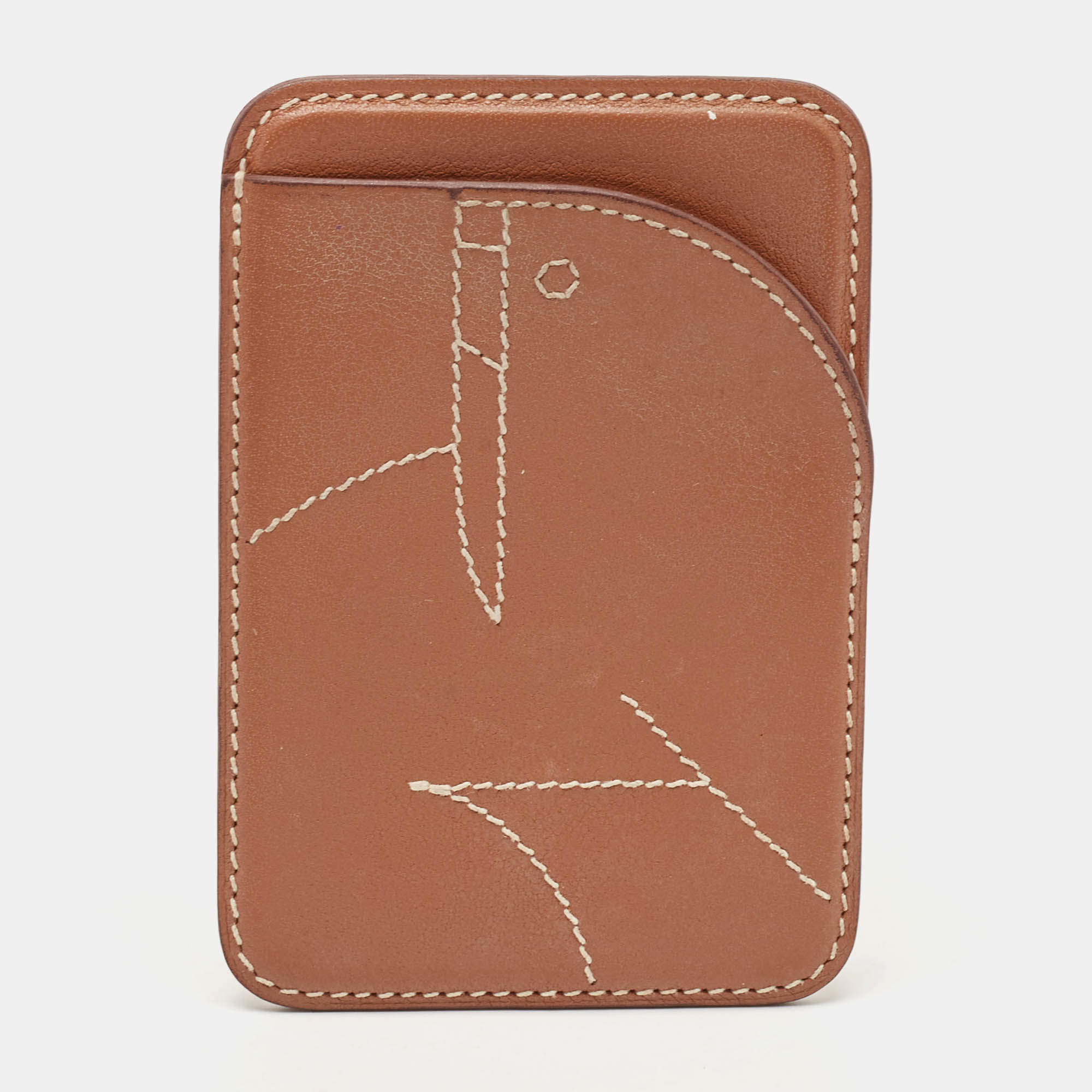 Hermès Gold Swift Leather Walrus MagSafe Card Holder