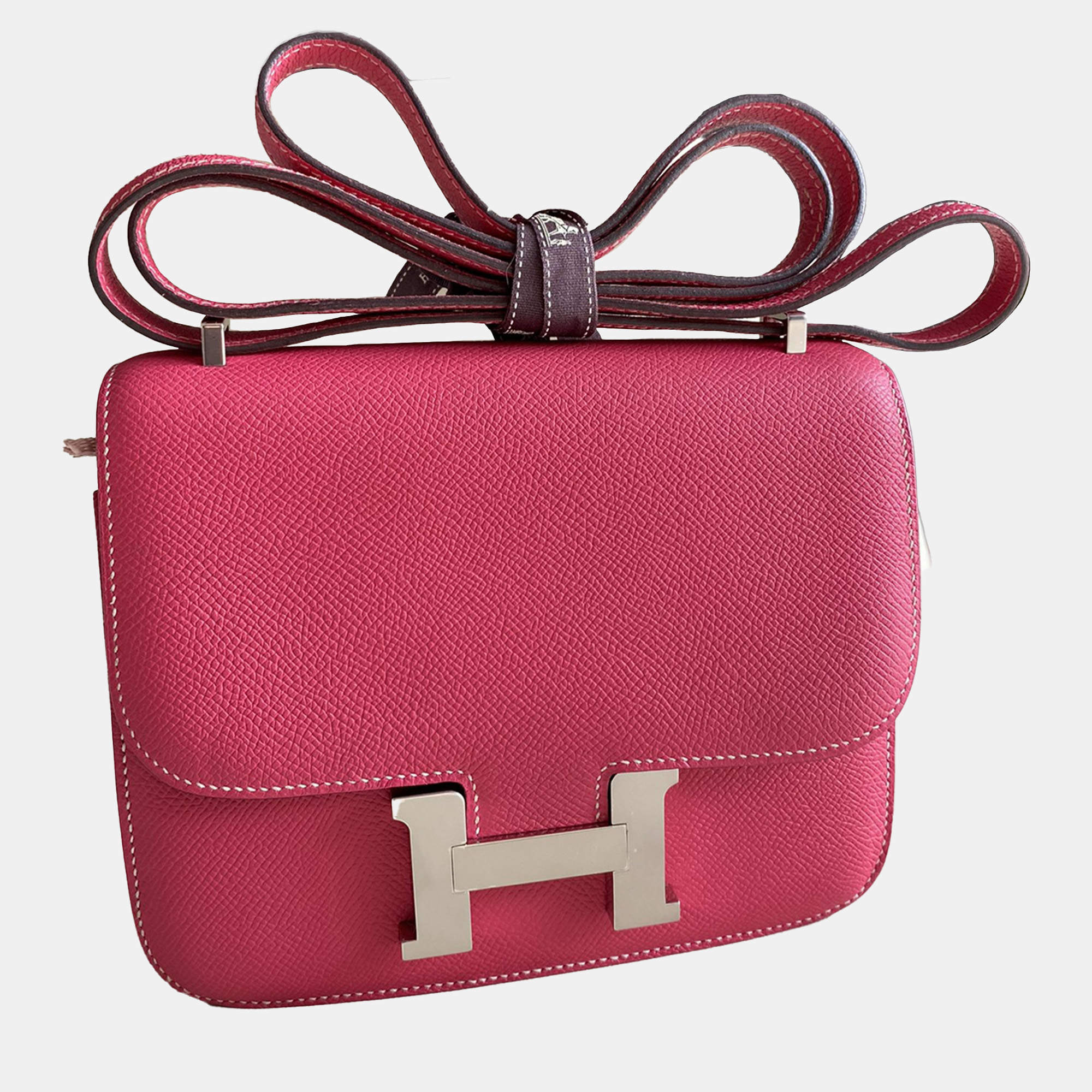 Hermes Rose Confetti Epsom Leather Constance Mini 18 Shoulder Bag