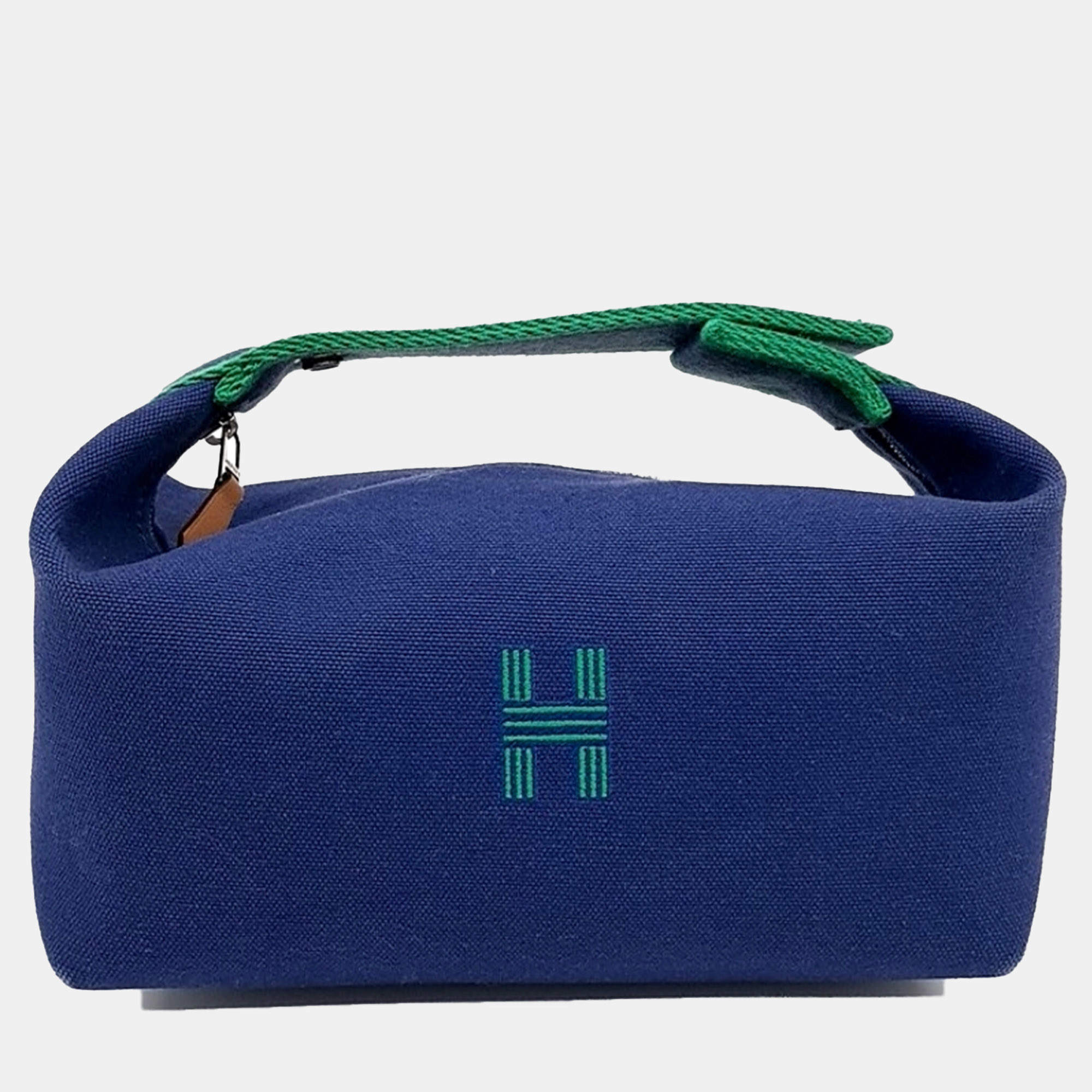 Hermes Blue Fabric Breed a Brac Case PM bag