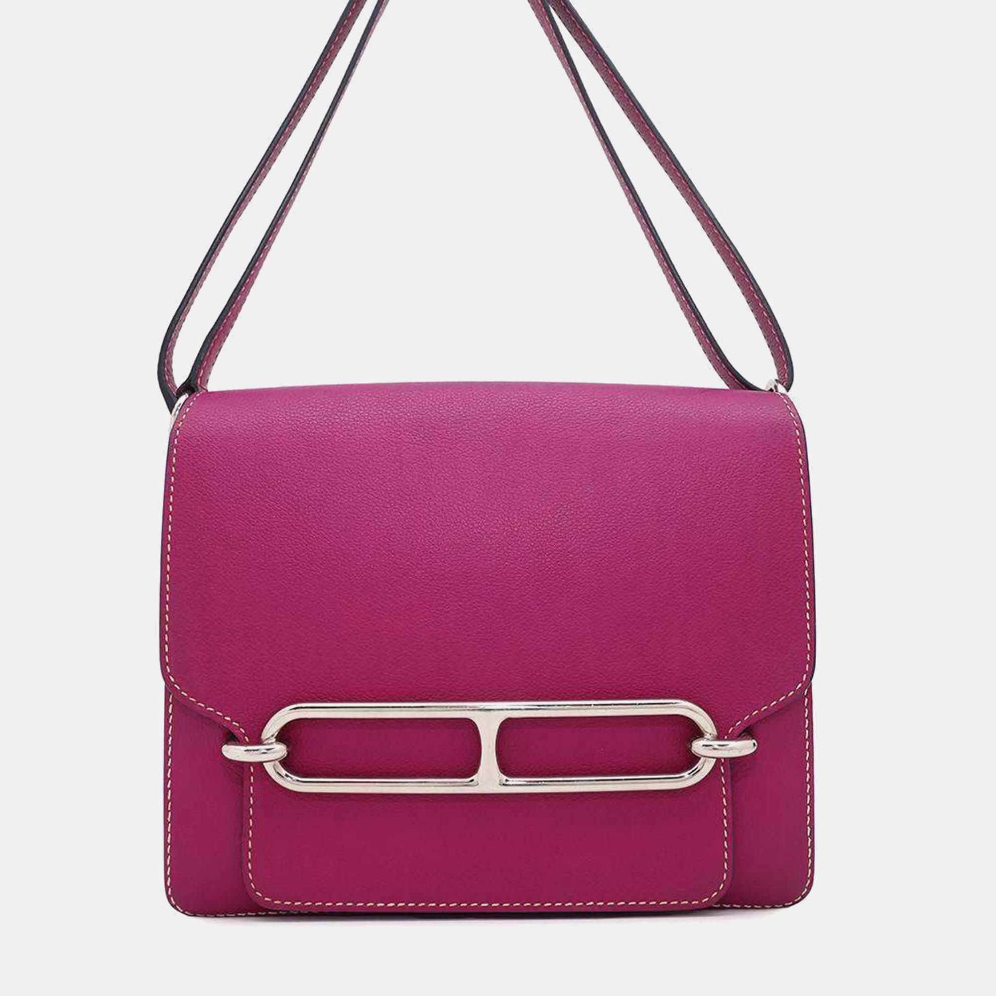 Hermes Rose Purple Evercolor Roulis 23 Shoulder Bag