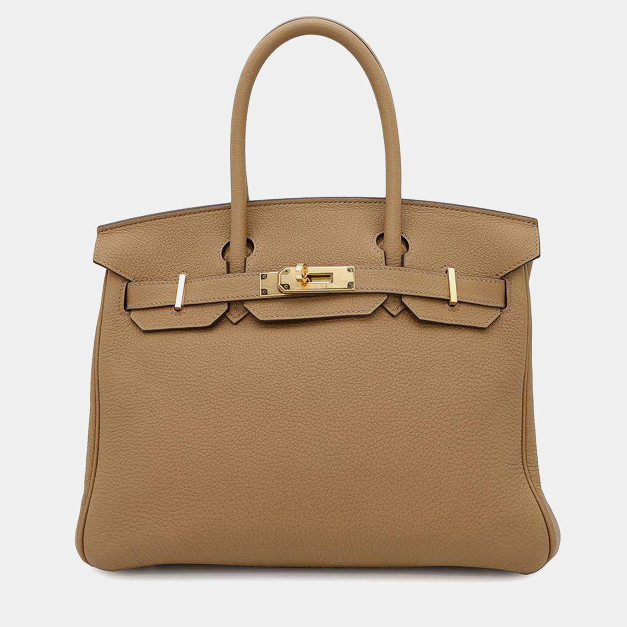  Hermes Biscuit Togo Leather Gold Finished Birkin 30