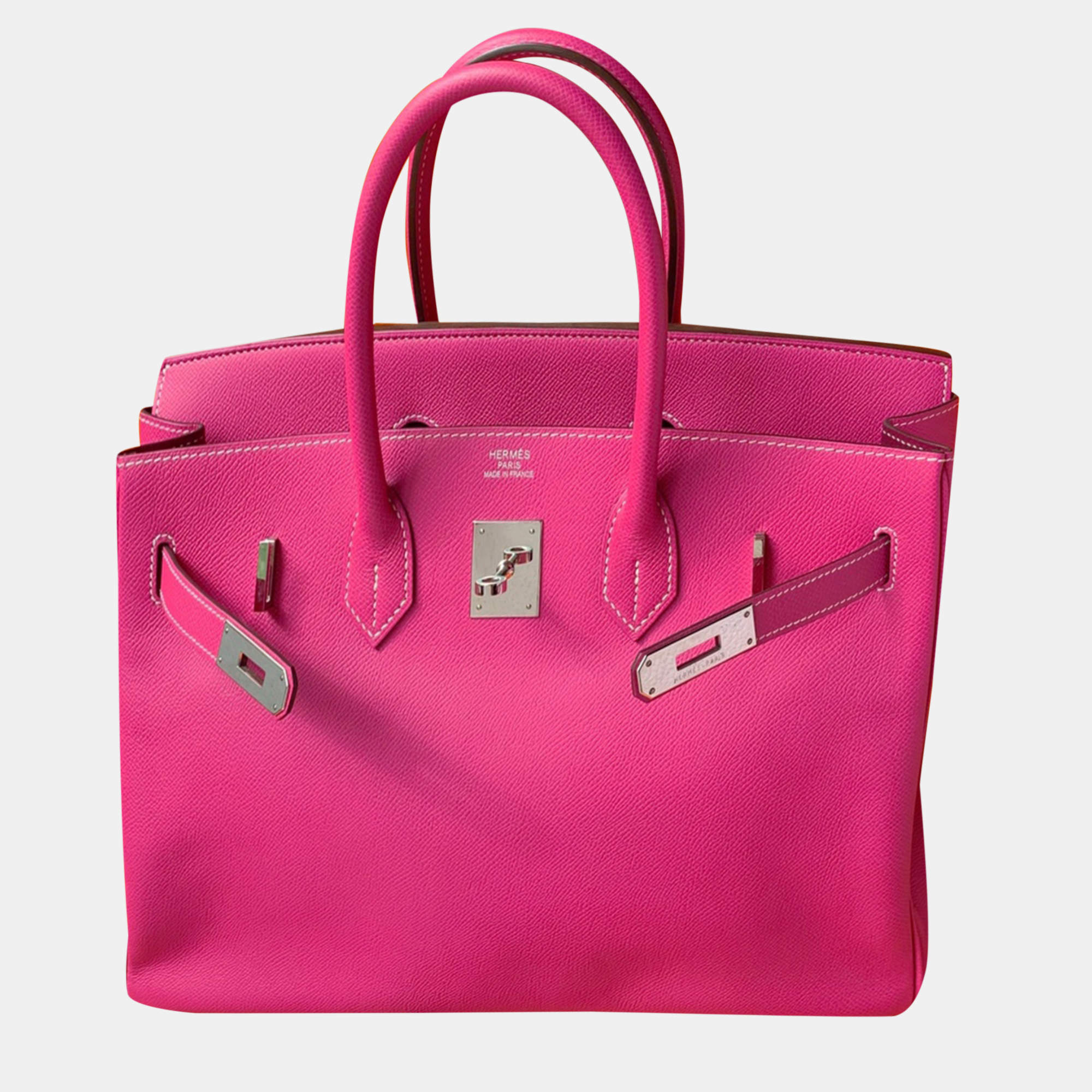 Hermes Candy Pink Epsom Leather Birkin 35 Tote Bag
