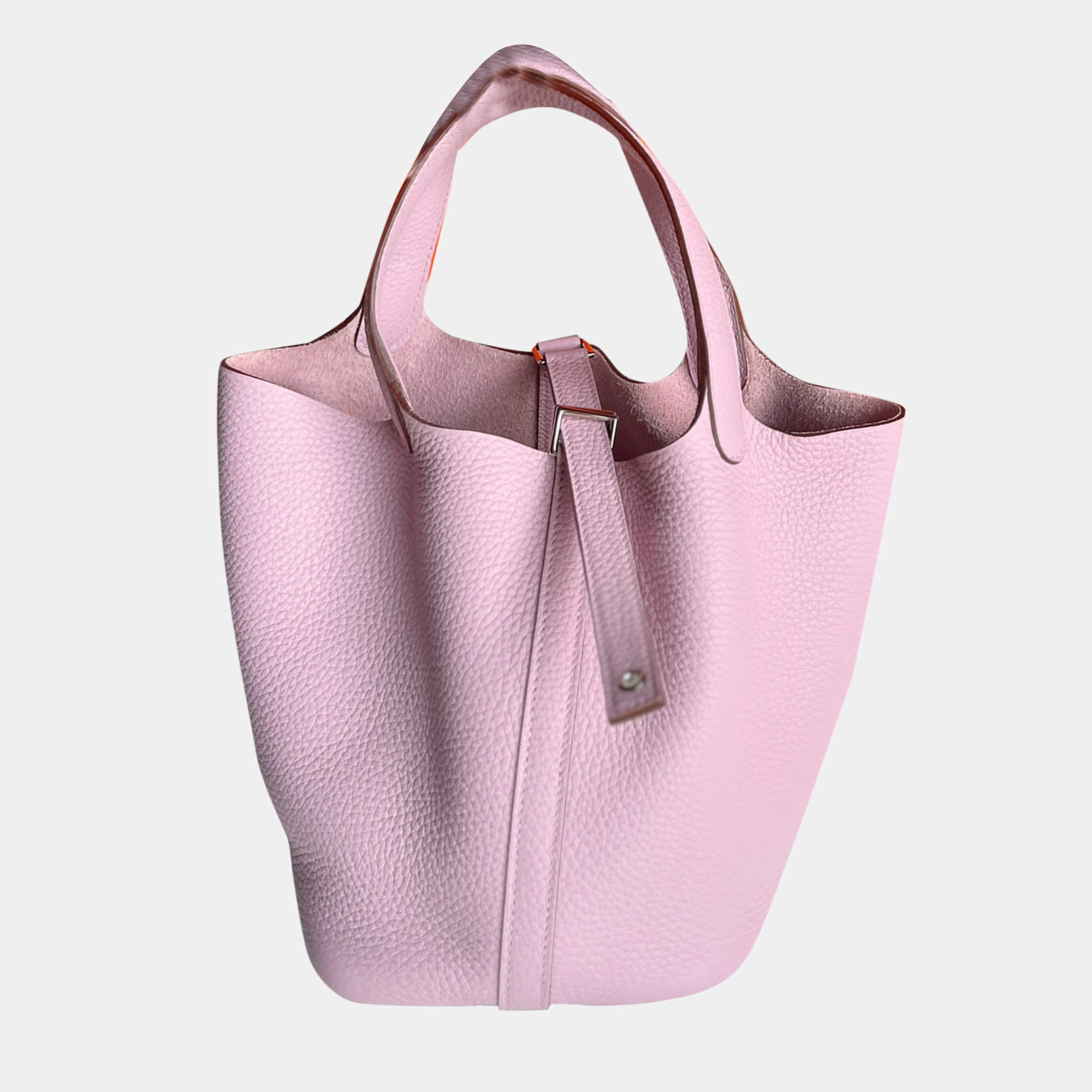 Hermes Mauve Sylvestre Picotin Lock 18 Bucket Bag