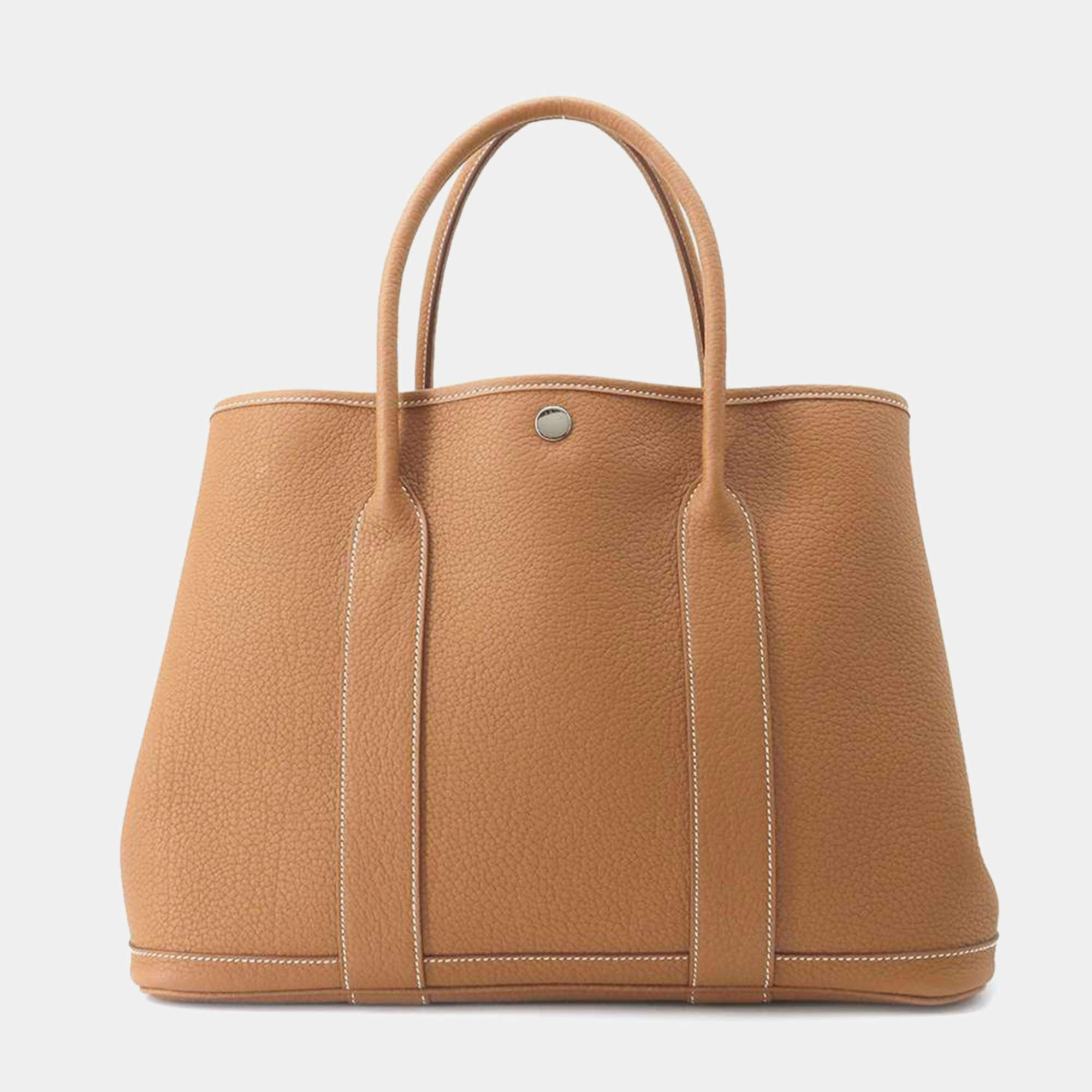 Hermes Gold Negonda Leather Garden Party PM Tote Bag