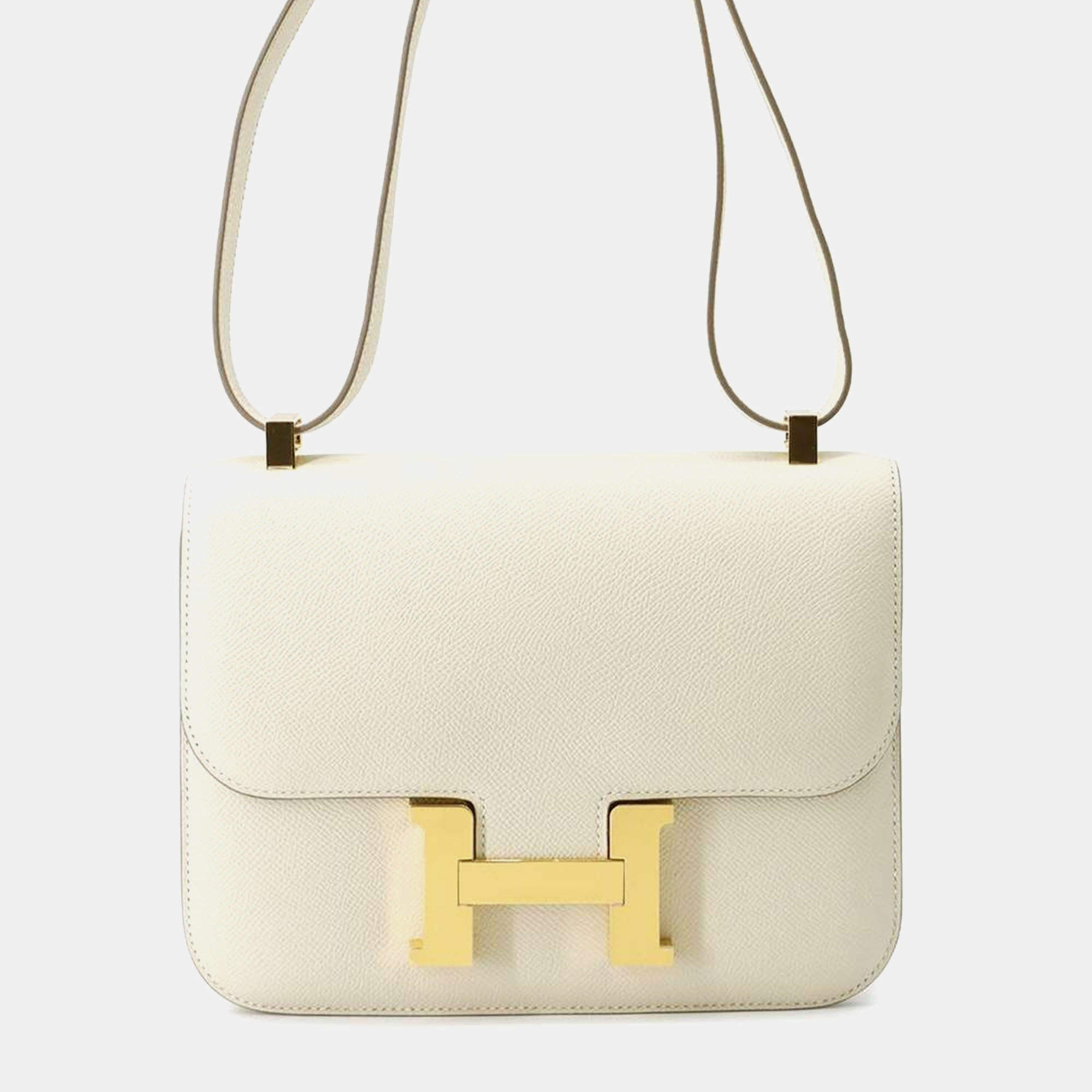 Hermes Craie Epsom Leather Constance 24 Shoulder Bag