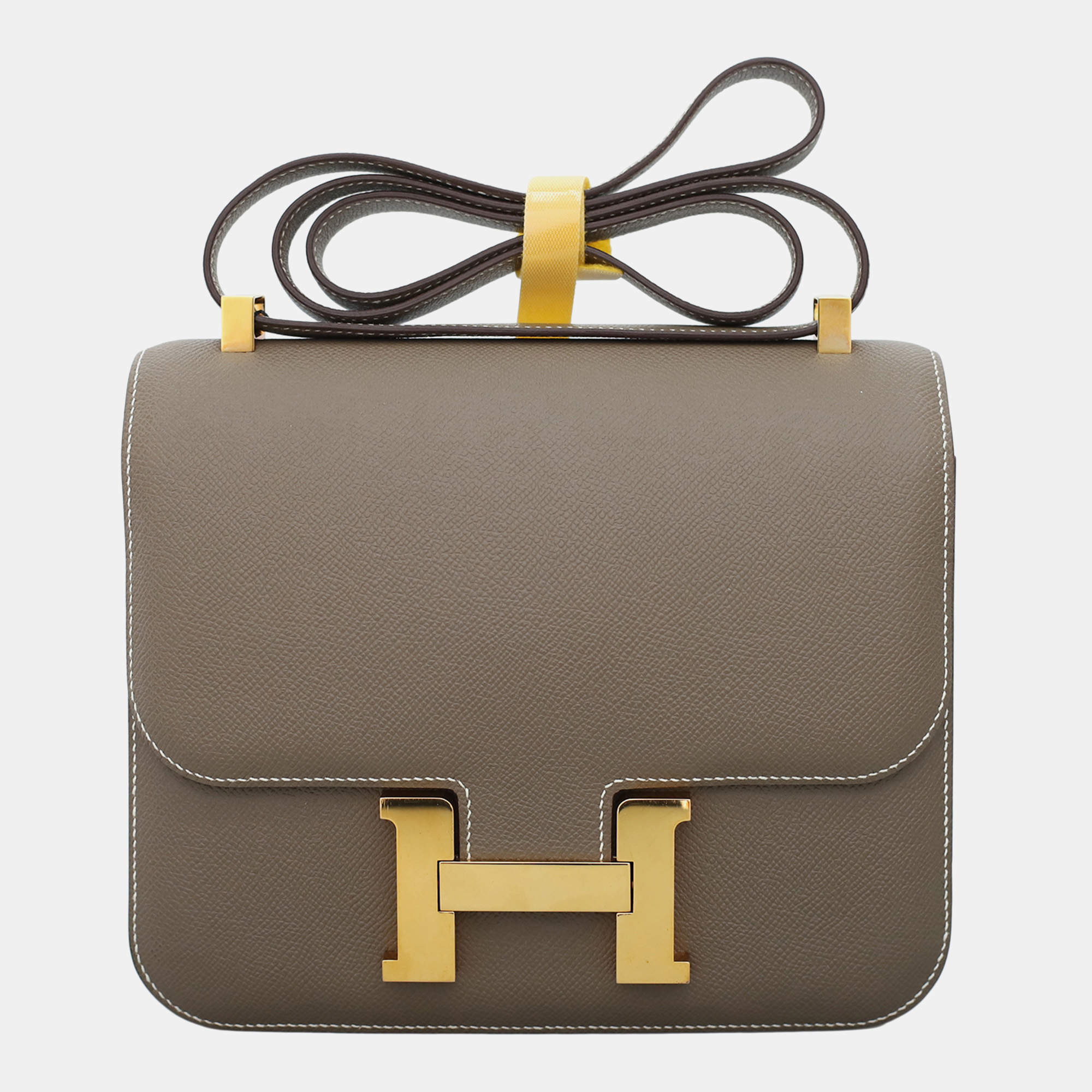 Hermes Etoupe Epsom Leather Constance 24 Shoulder Bag