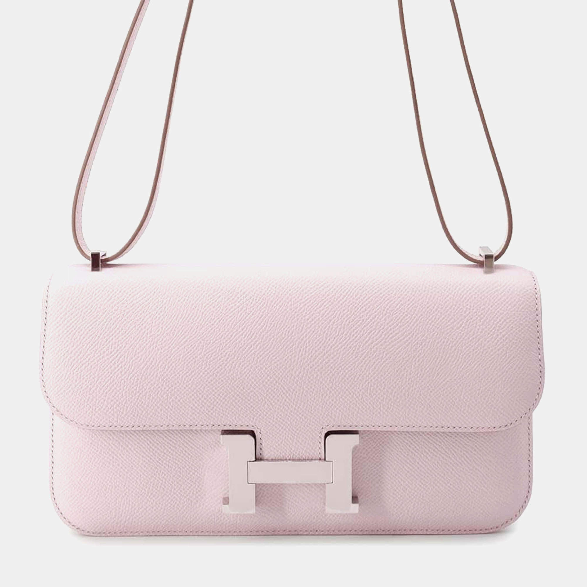 Hermes Mauve Pail Epsom Leather Constance Elan Shoulder Bag