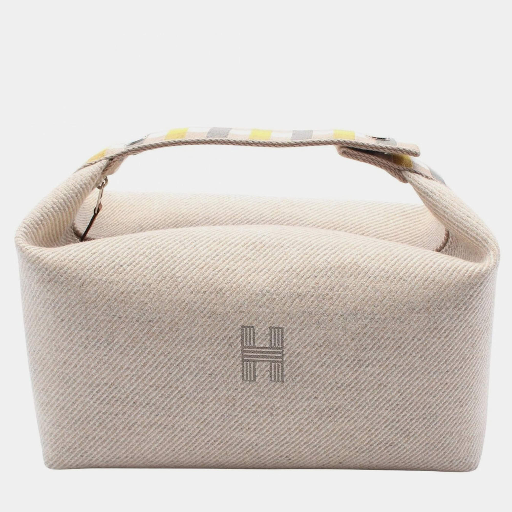 Hermes Canvas Beige Bride-a-Brac Large Handbag