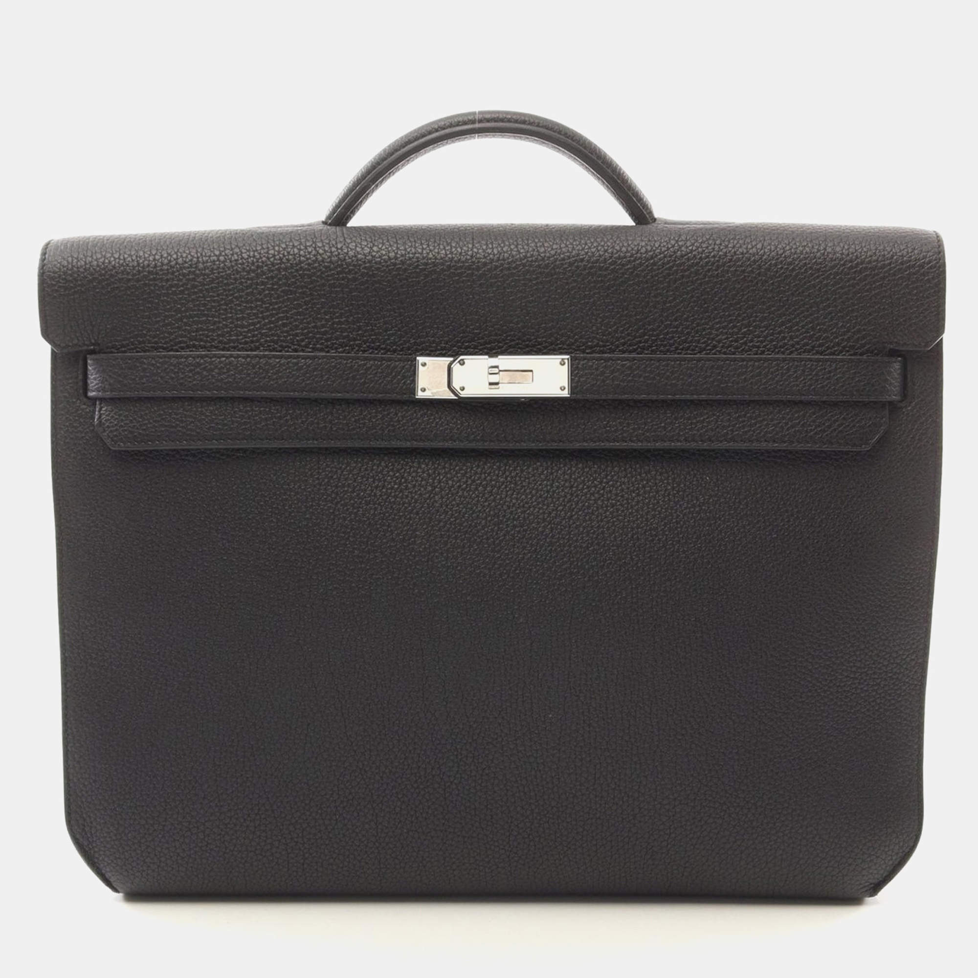 Hermes Black Togo Leather Kelly Depeche 36 Briefcase