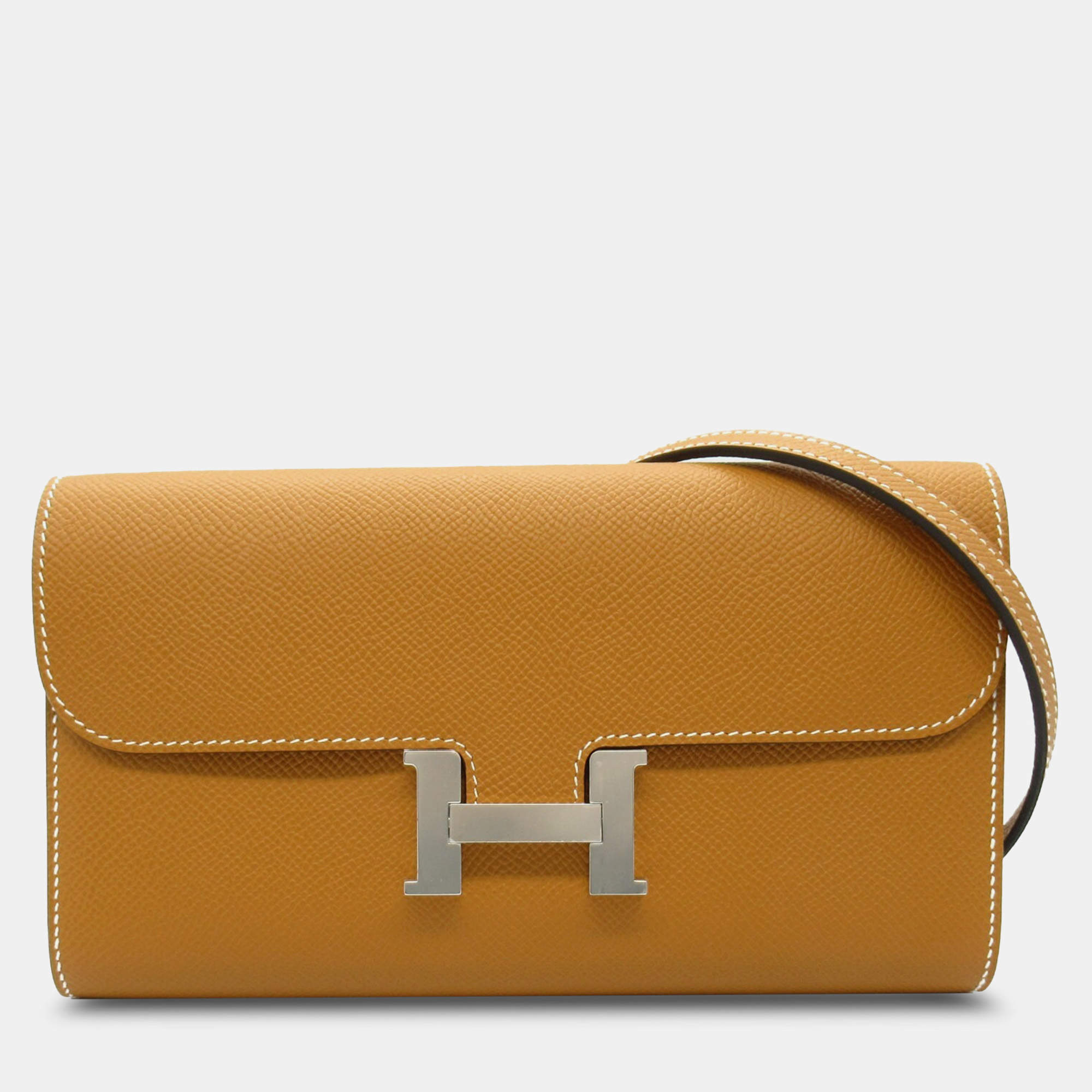Hermes Toffee Brown Epsom Leather Constance To Go Shoulder Bag